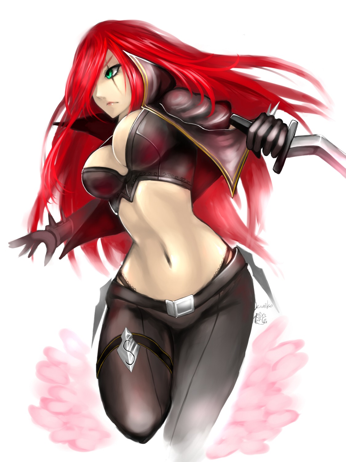 cleavage, katarina_du_couteau, kumiko_shiba, league_of_legends