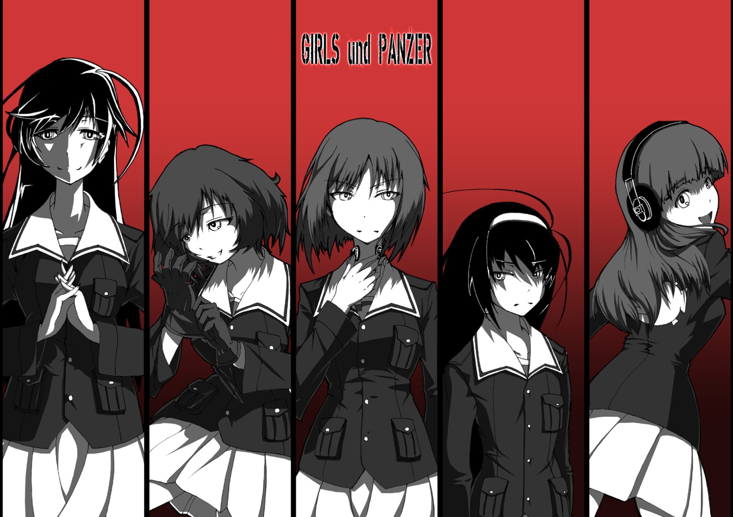 akiyama_yukari, girls_und_panzer, isuzu_hana, kaya_(nari1-24), nishizumi_miho, reizei_mako, takebe_saori