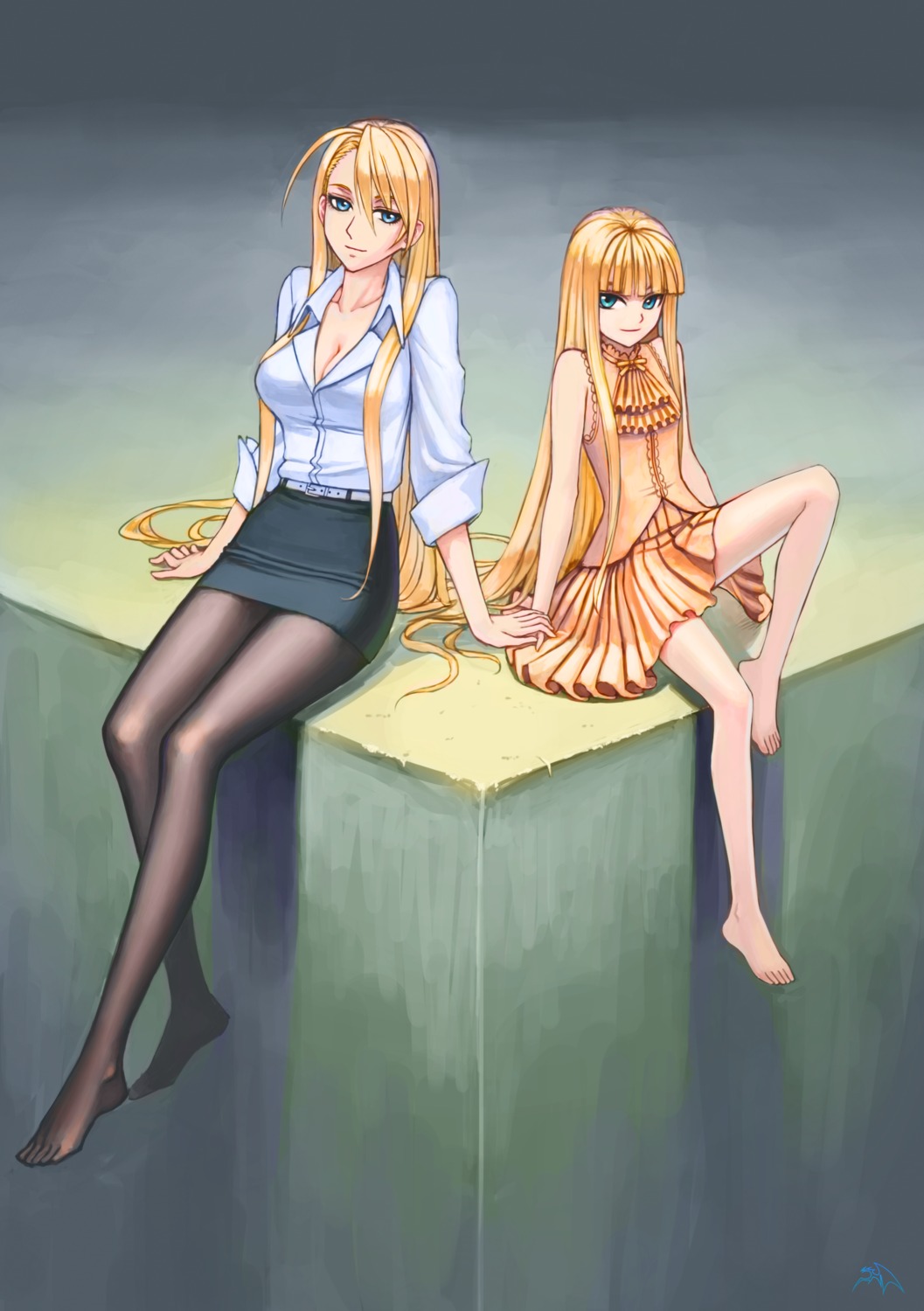 cleavage, darkmuleth, evangeline_athanasia_katherine_mcdowell, mahou_sensei_negima, pantyhose, uq_holder!