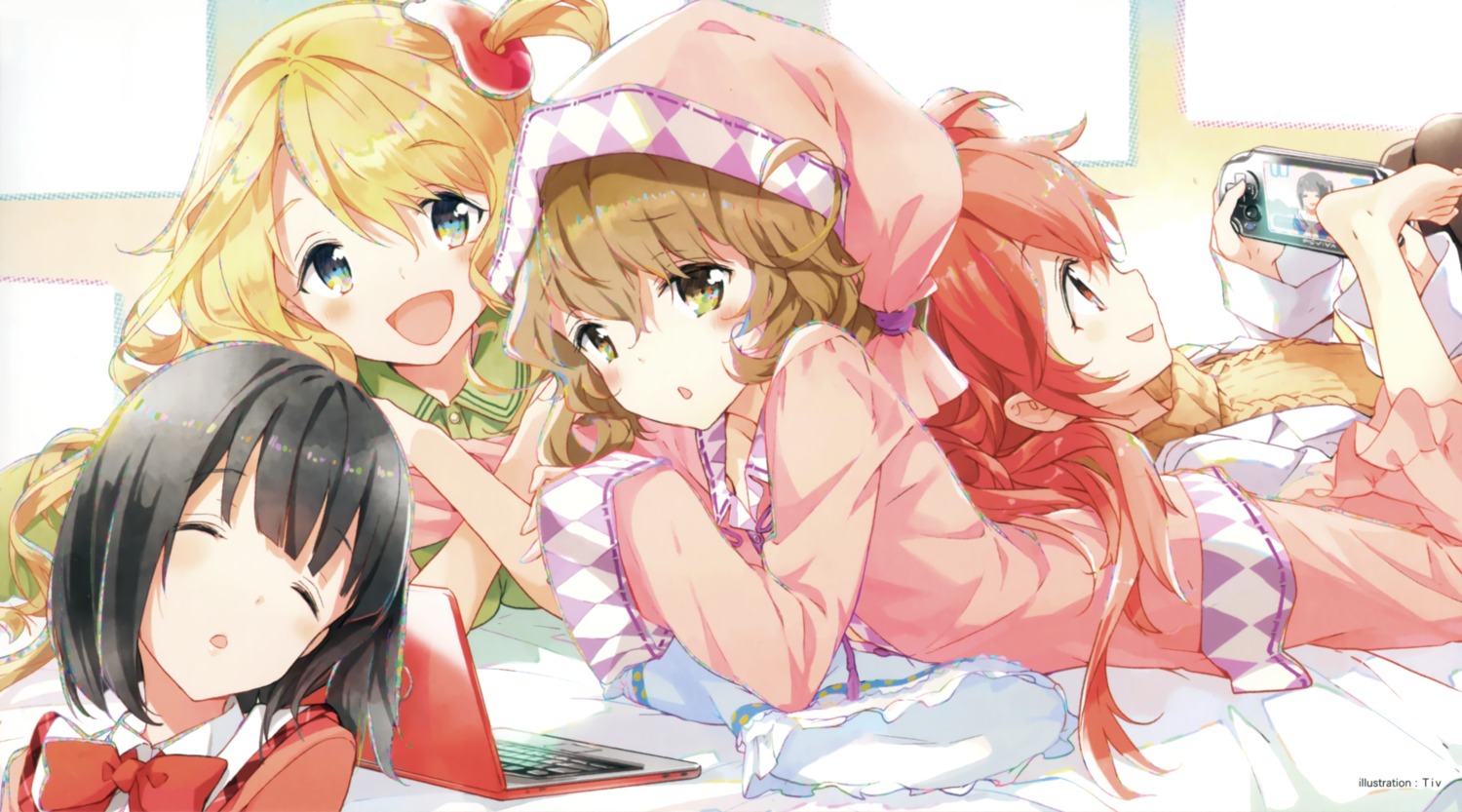 endcard, sasami-san@ganbaranai, tiv, tsukuyomi_sasami, yagami_kagami, yagami_tama, yagami_tsurugi
