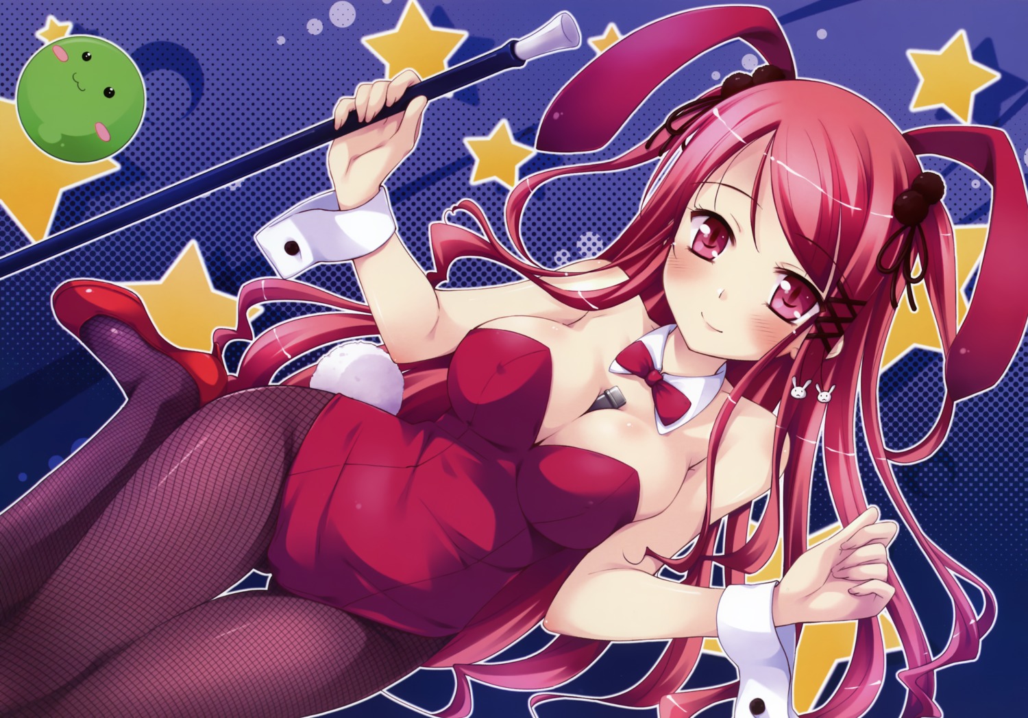 animal_ears, bunny_ears, bunny_girl, cleavage, hinomiya_ayari, ko~cha, thighhighs, windmill_oasis
