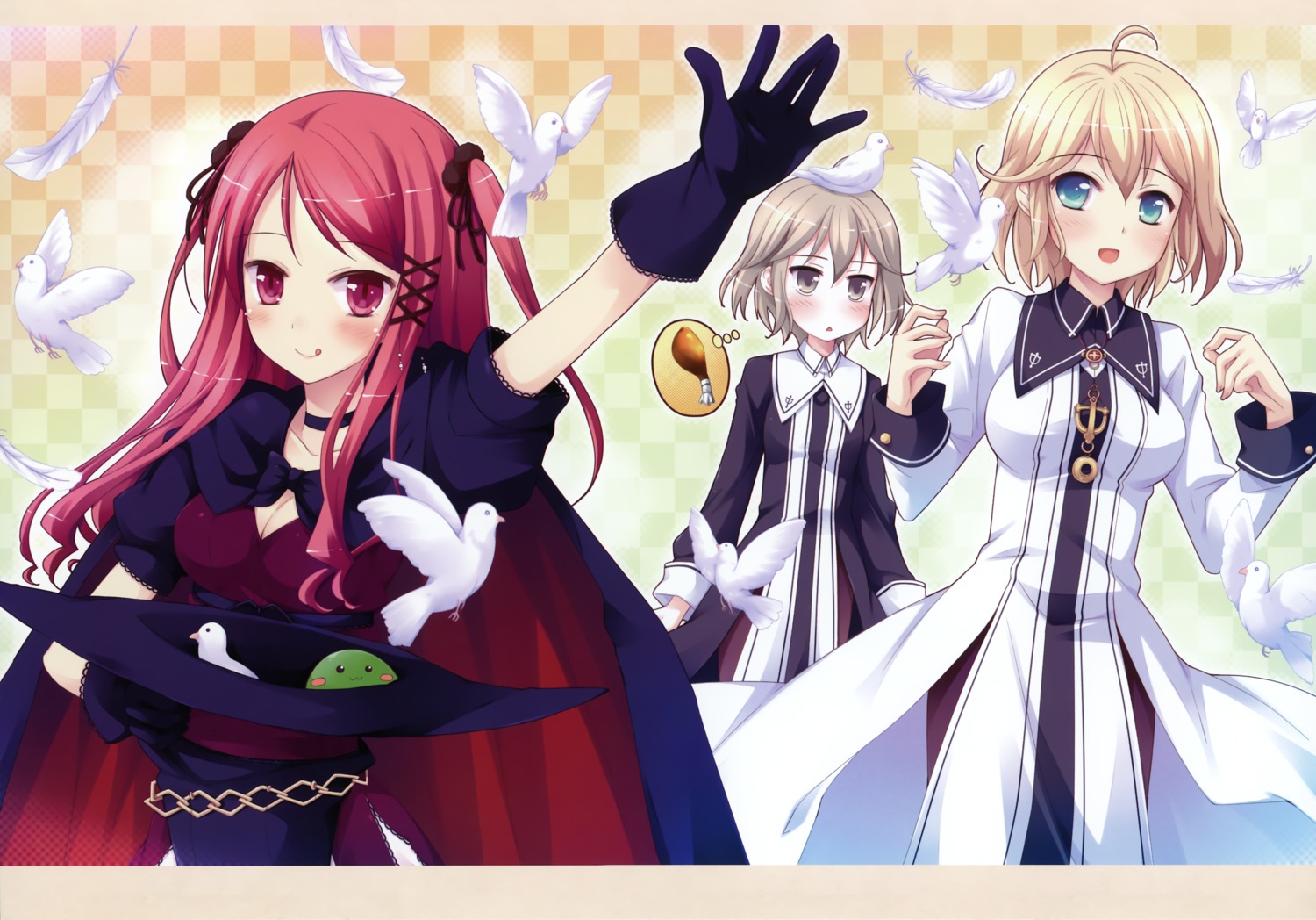 dress, hinomiya_ayari, ko~cha, saimon_eclair, saimon_misumi, windmill_oasis, witch, witch's_garden