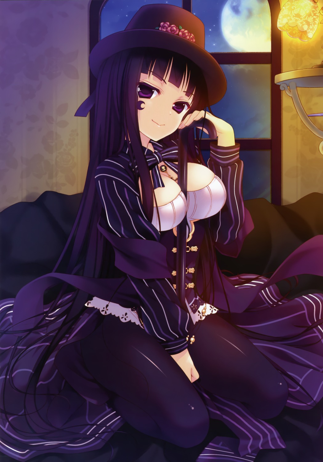 cleavage, hatori_piyoko, makie_kadone, pantyhose, windmill_oasis, witch's_garden