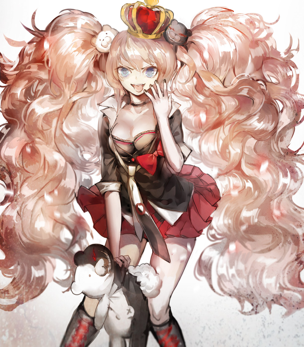 bra, cleavage, dangan-ronpa, enoshima_junko, susu