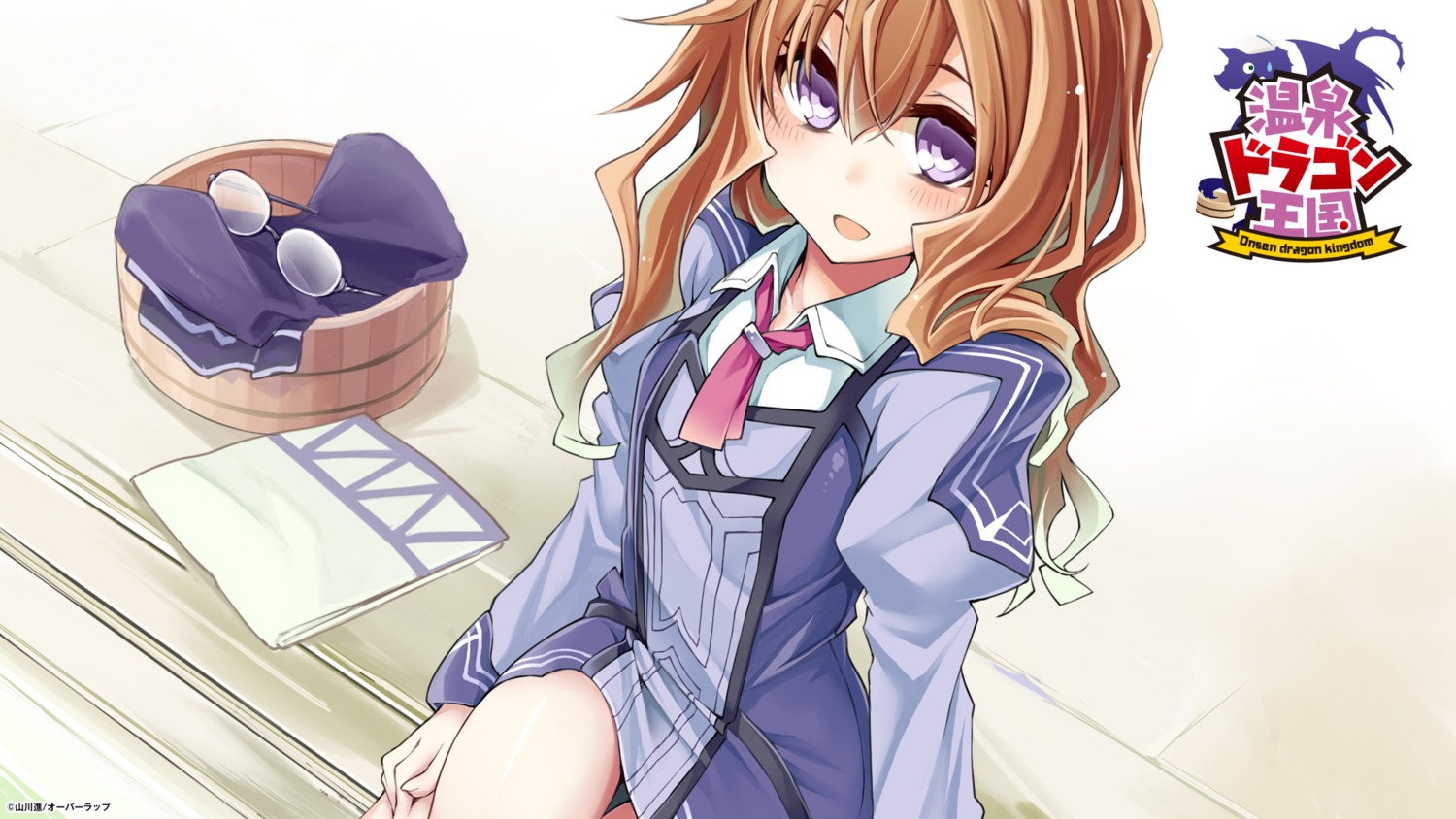 hana_maki, onsen_dragon_kingdom, seifuku, wallpaper, yuu_(amadoki)