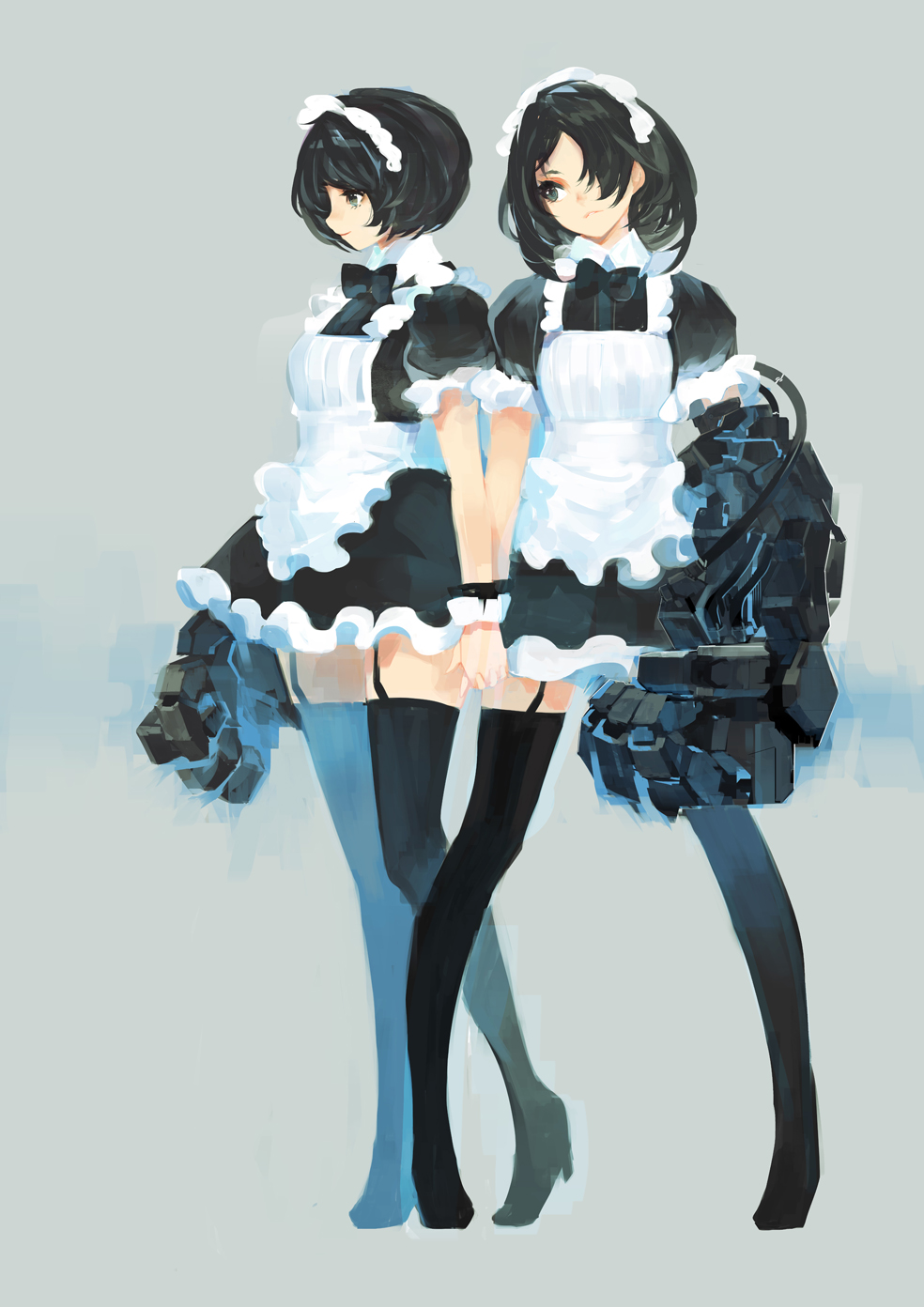 maid, manase, mecha_musume, stockings, thighhighs