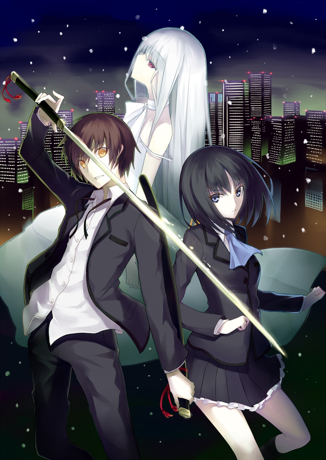 dress, kauto, seifuku, sword