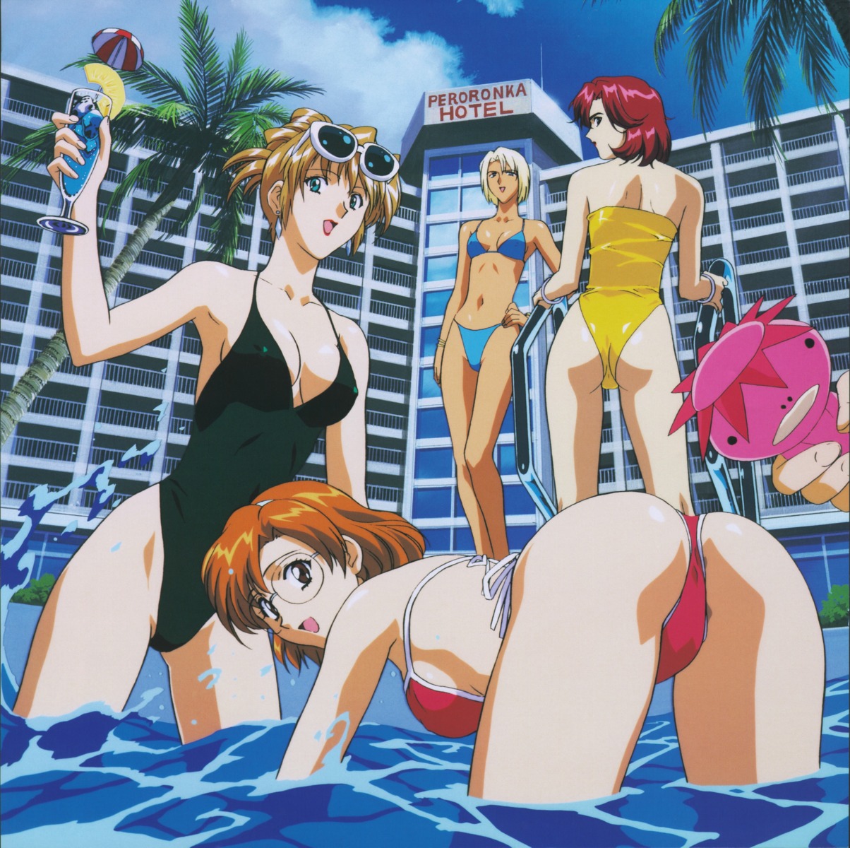 agent_aika, aida_rion, aika_(series), bianca_(agent_aika), bikini, blue_delmo, golden_delmo, sumeragi_aika, swimsuits, valerie_(agent_aika), yamauchi_noriyasu