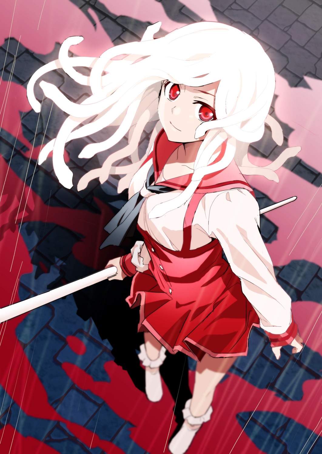akechi_shizuku, bakemonogatari, blood, monogatari_(series), seifuku, sengoku_nadeko