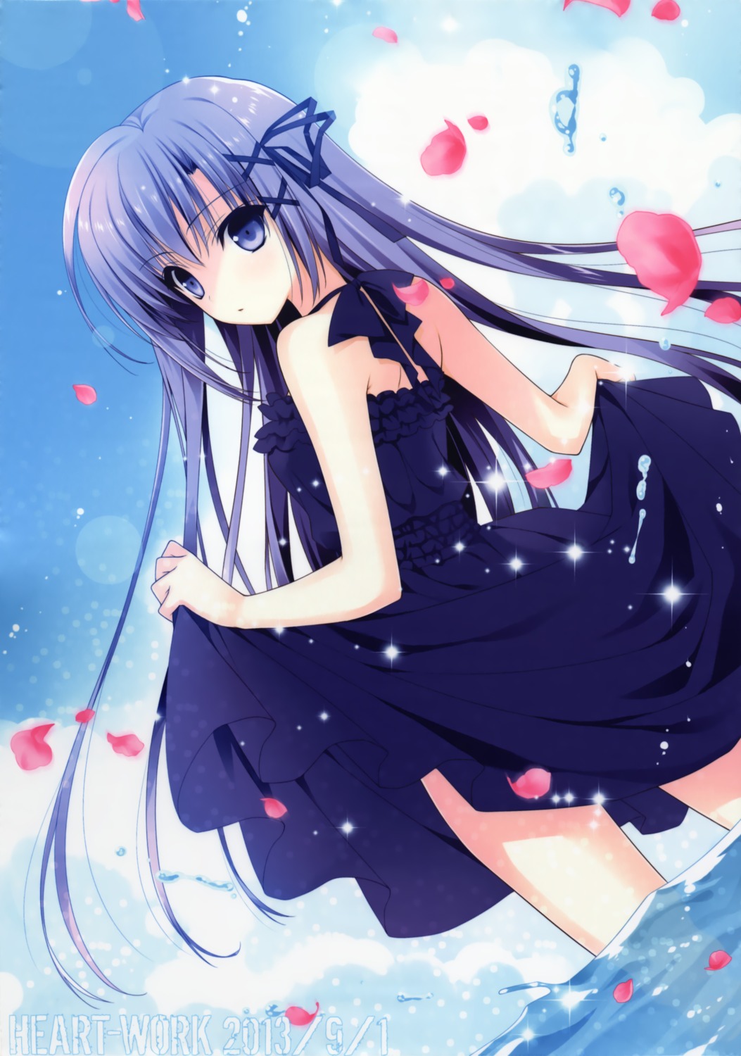 dress, heart-work, skirt_lift, suzuhira_hiro