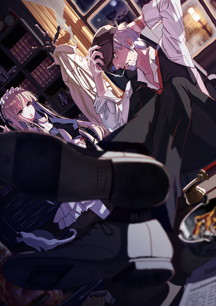 juya, lolita_fashion, maid, neko