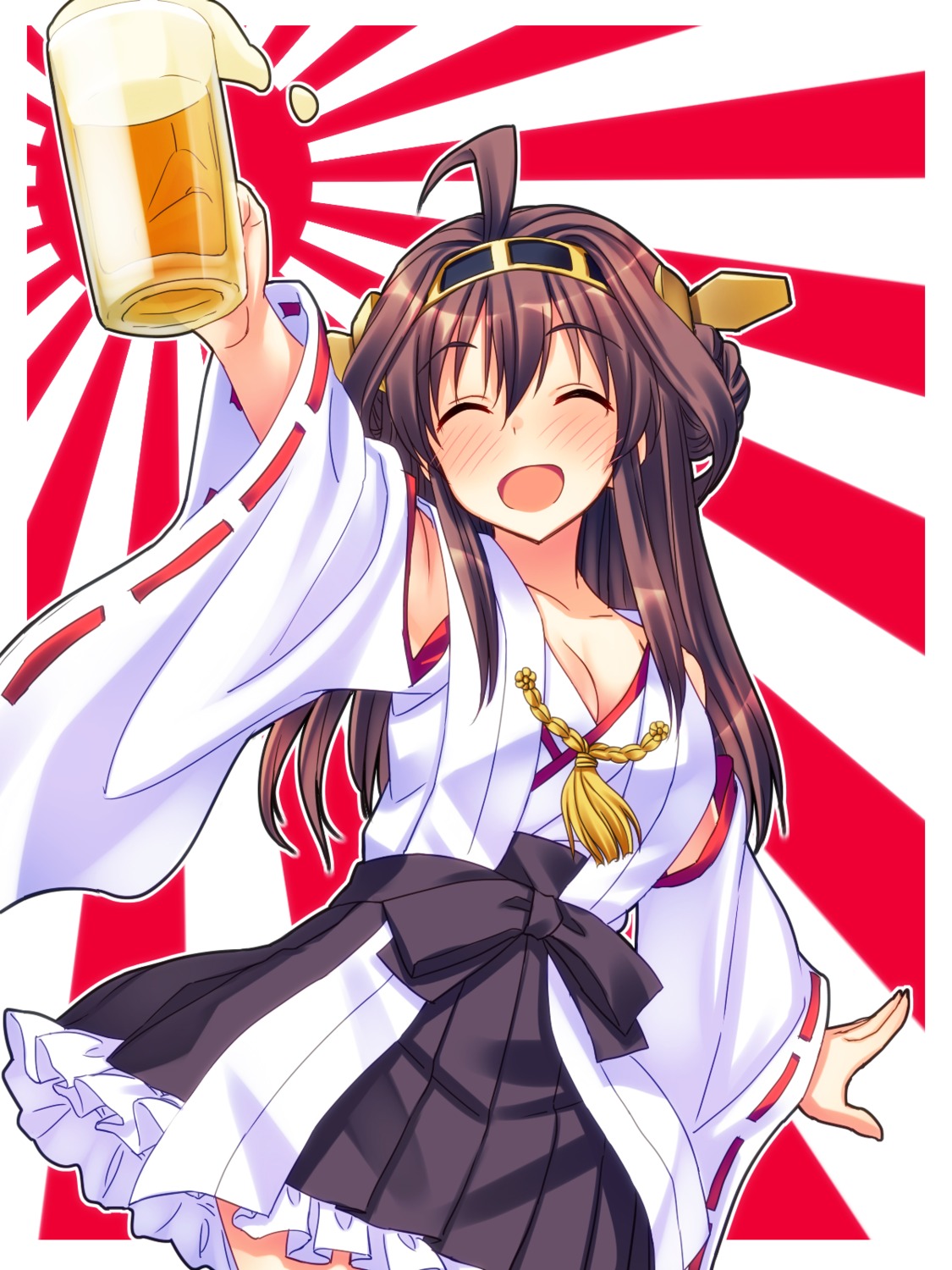 cleavage, kantai_collection, kongou_(kancolle), yuuki_keisuke