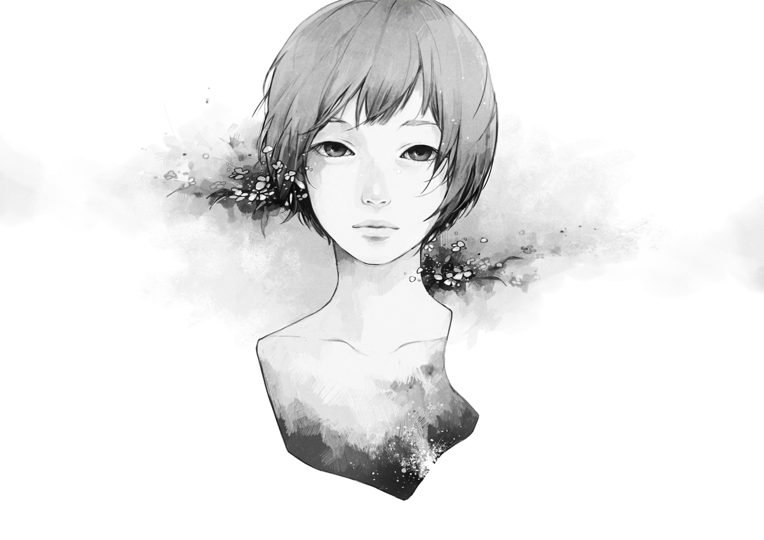 monochrome, taeko