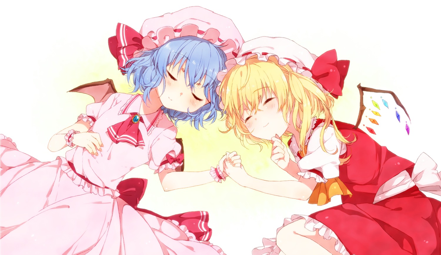 flandre_scarlet, mgmgkyun, remilia_scarlet, touhou, wings