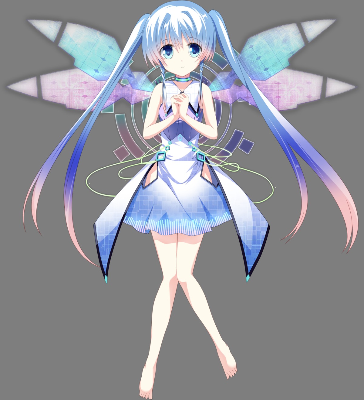 bell_(cocoro@function!), cocoro@function!, dress, hinata_momo, pulltop, transparent_png, wings