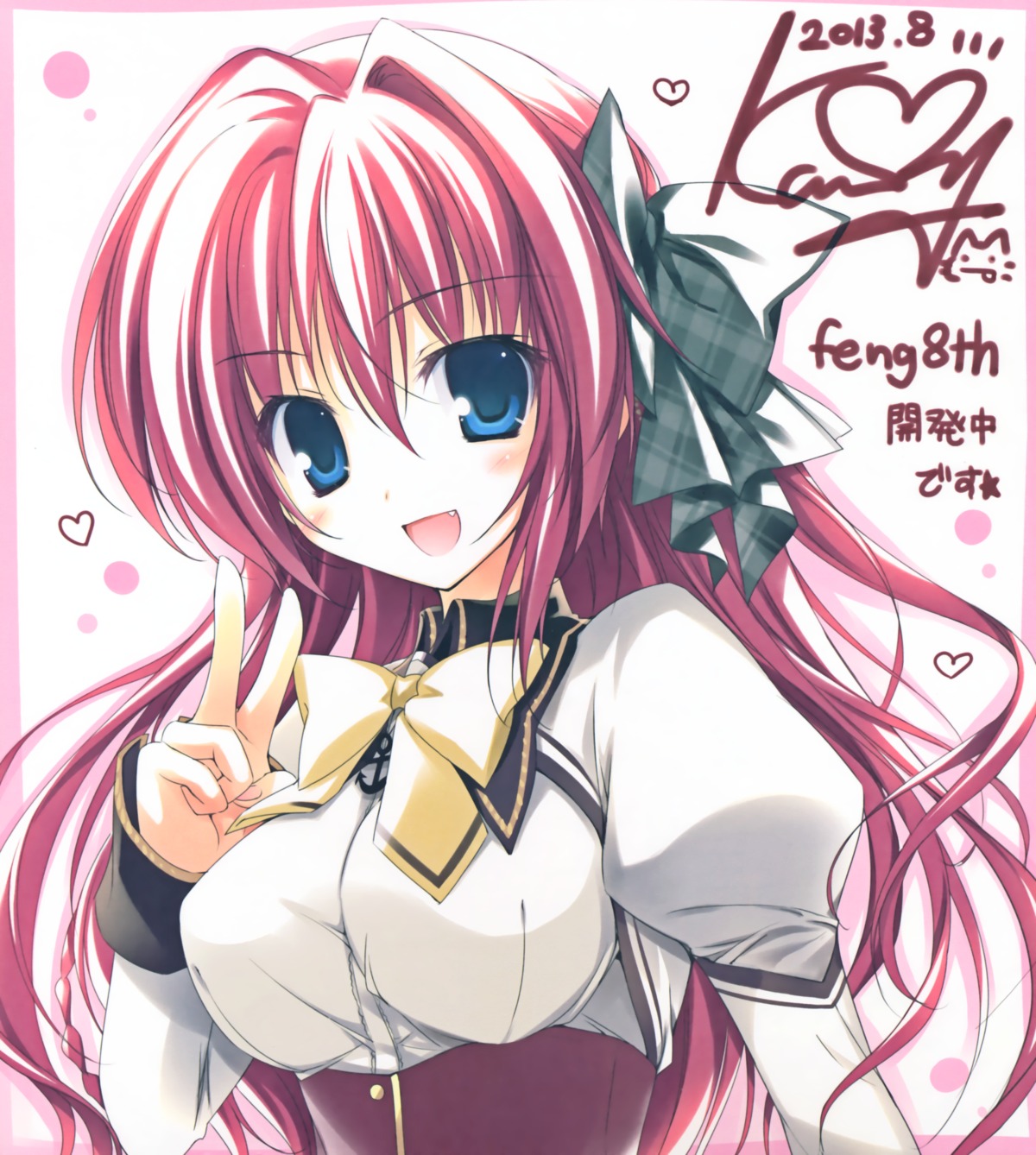 asukai_hiiro, autographed, feng, karory, yume_to_iro_de_dekiteiru