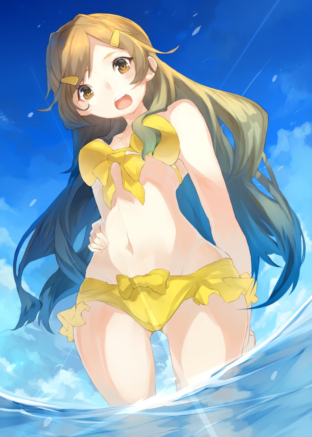 bikini, cleavage, hajime_kaname, shinomiya_himawari, swimsuits, vividred_operation
