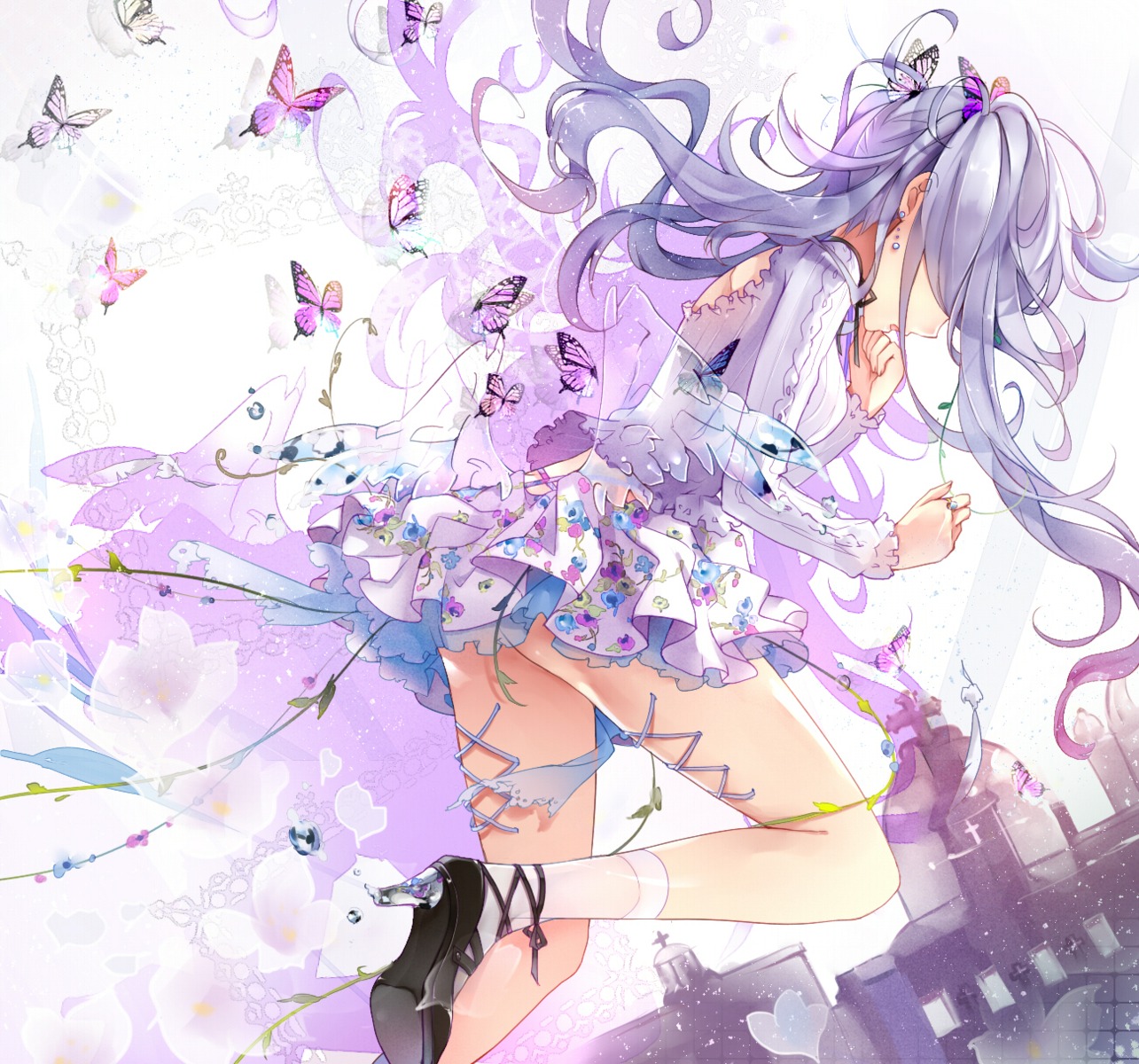 dress, hatsune_miku, tukino_(panna), vocaloid, wings