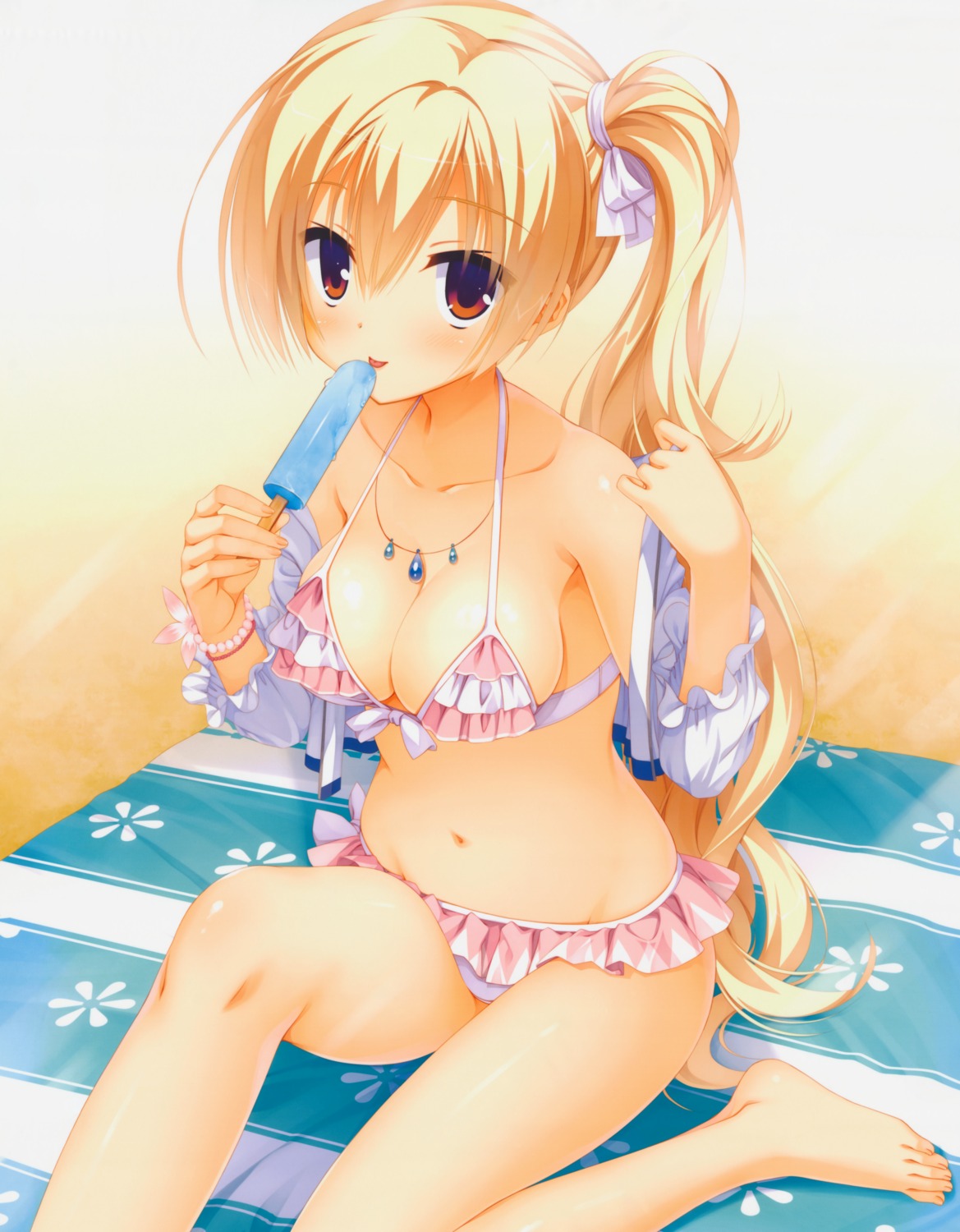 amairo_islenauts, bikini, cleavage, feet, kobuichi, shirley_warwick, swimsuits, yuzu-soft