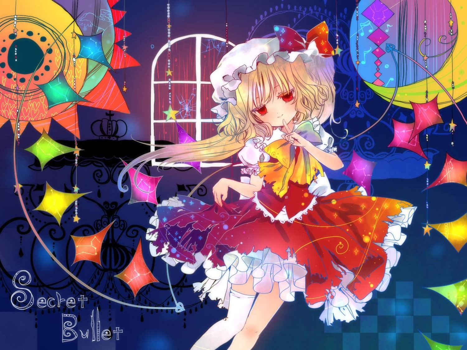 flandre_scarlet, torii_sumi, touhou, wallpaper, wings