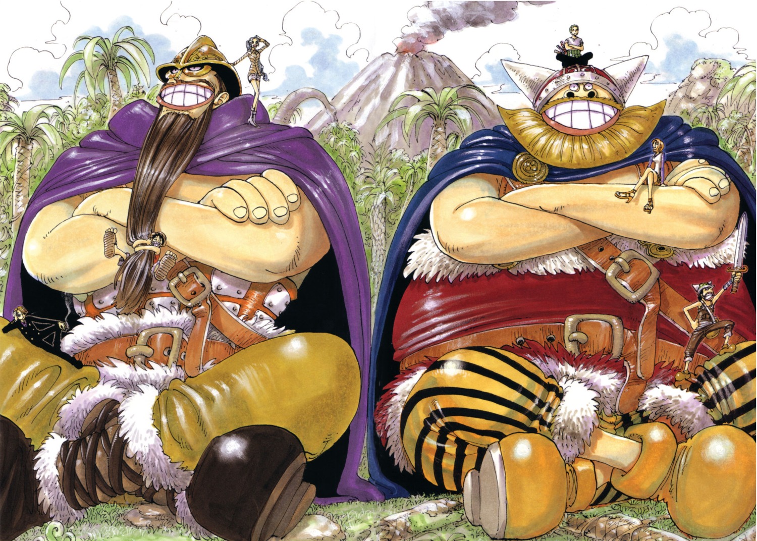 brogy, dorry, monkey_d_luffy, nami, nefertari_vivi, oda_eiichirou, one_piece, roronoa_zoro, usopp, vinsmoke_sanji