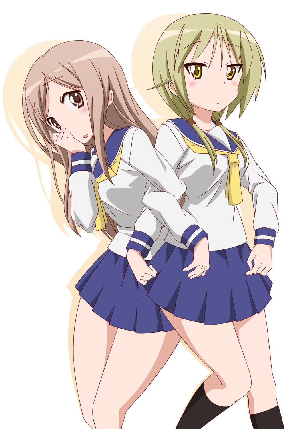 aikawa_chiho, ichii_yui, seifuku, tatsuya_(artist), yuyushiki