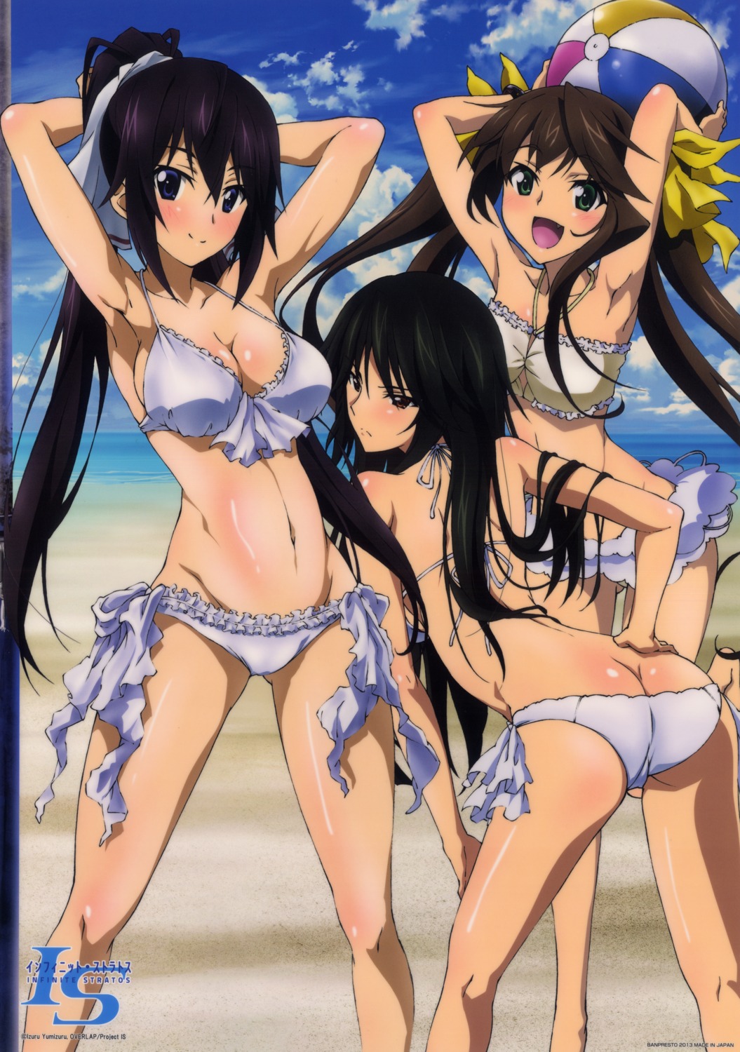 anno_masato, ass, bikini, cleavage, huang_lingyin, infinite_stratos, orimura_chifuyu, shinonono_houki
