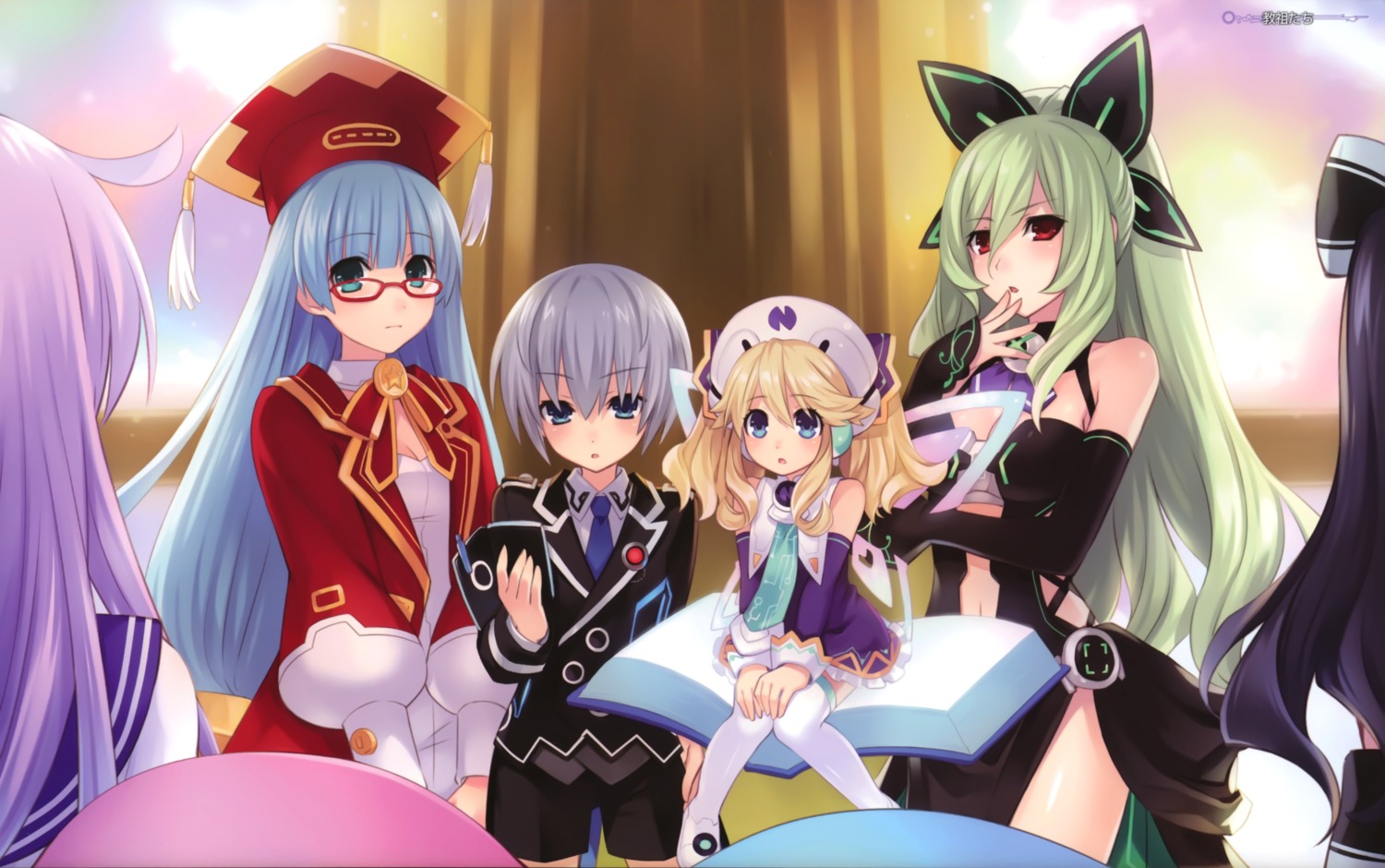 choujigen_game_neptune, choujigen_game_neptune_mk2, cleavage, compile_heart, dress, fairy, hakozaki_chika, histoire
