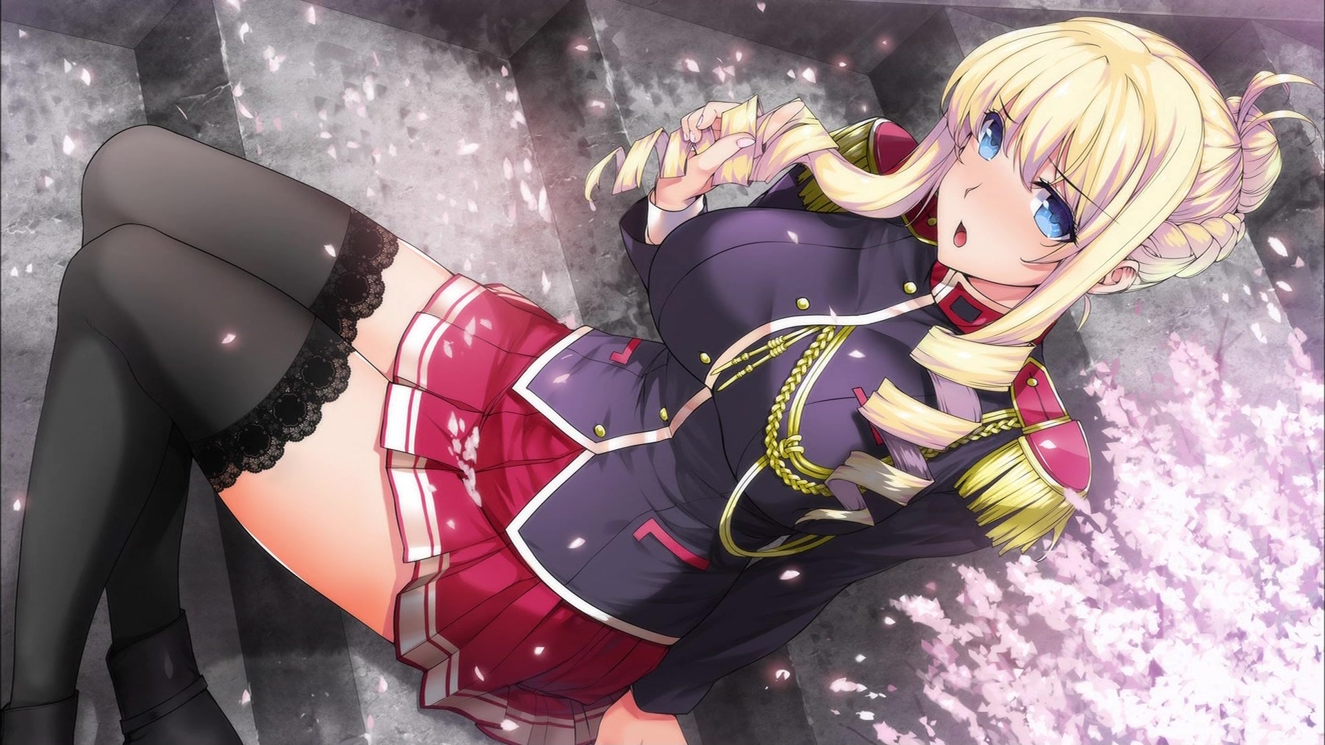 bertille_althusser, cap, endcard, katsurai_yoshiaki, thighhighs, uniform, walkure_romanze, wallpaper
