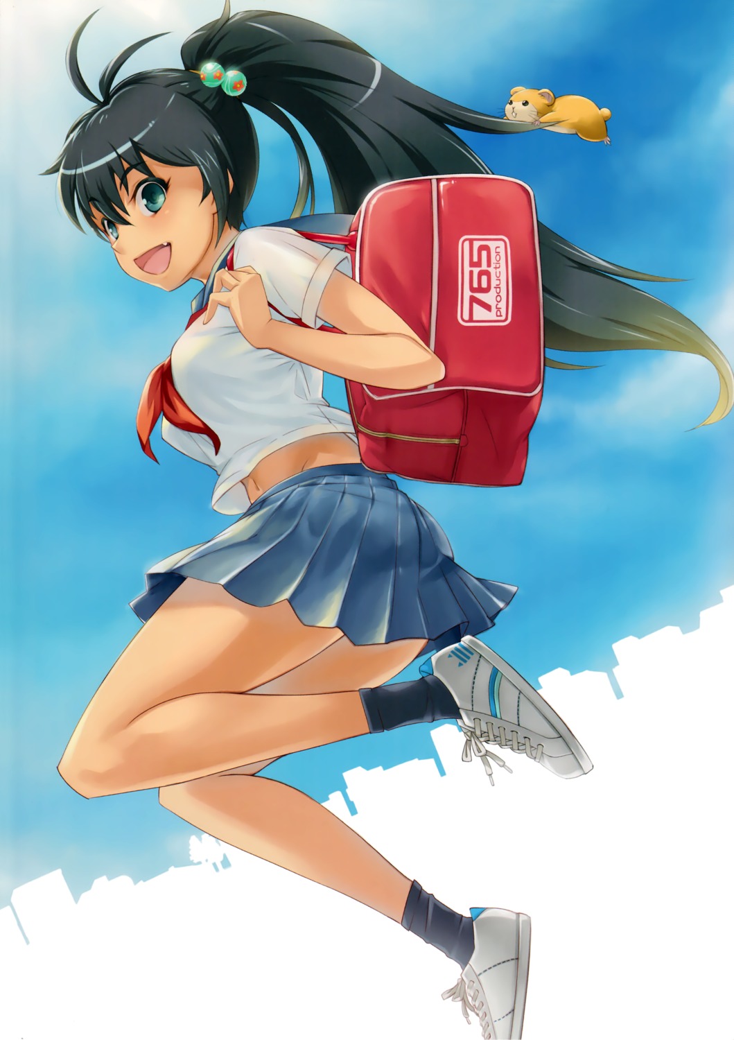 4hands, ganaha_hibiki, mikel, seifuku, the_idolm@ster