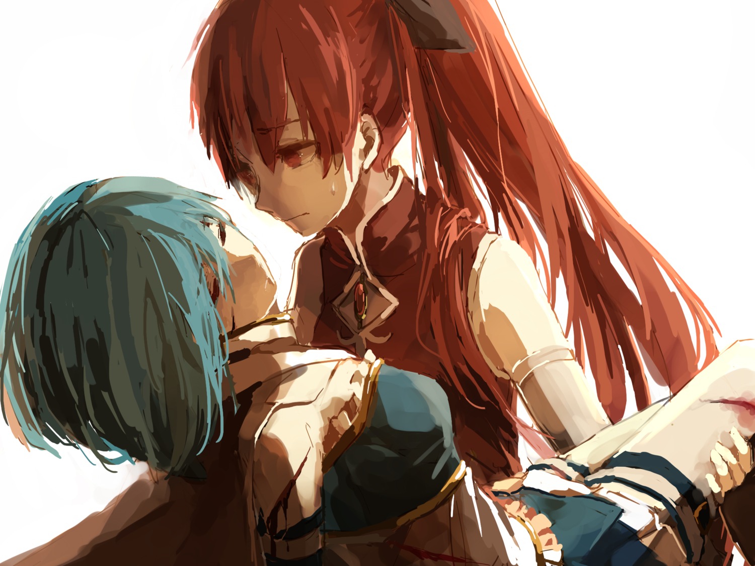 lemontea, mahou_shoujo_madoka_magica, miki_sayaka, sakura_kyouko