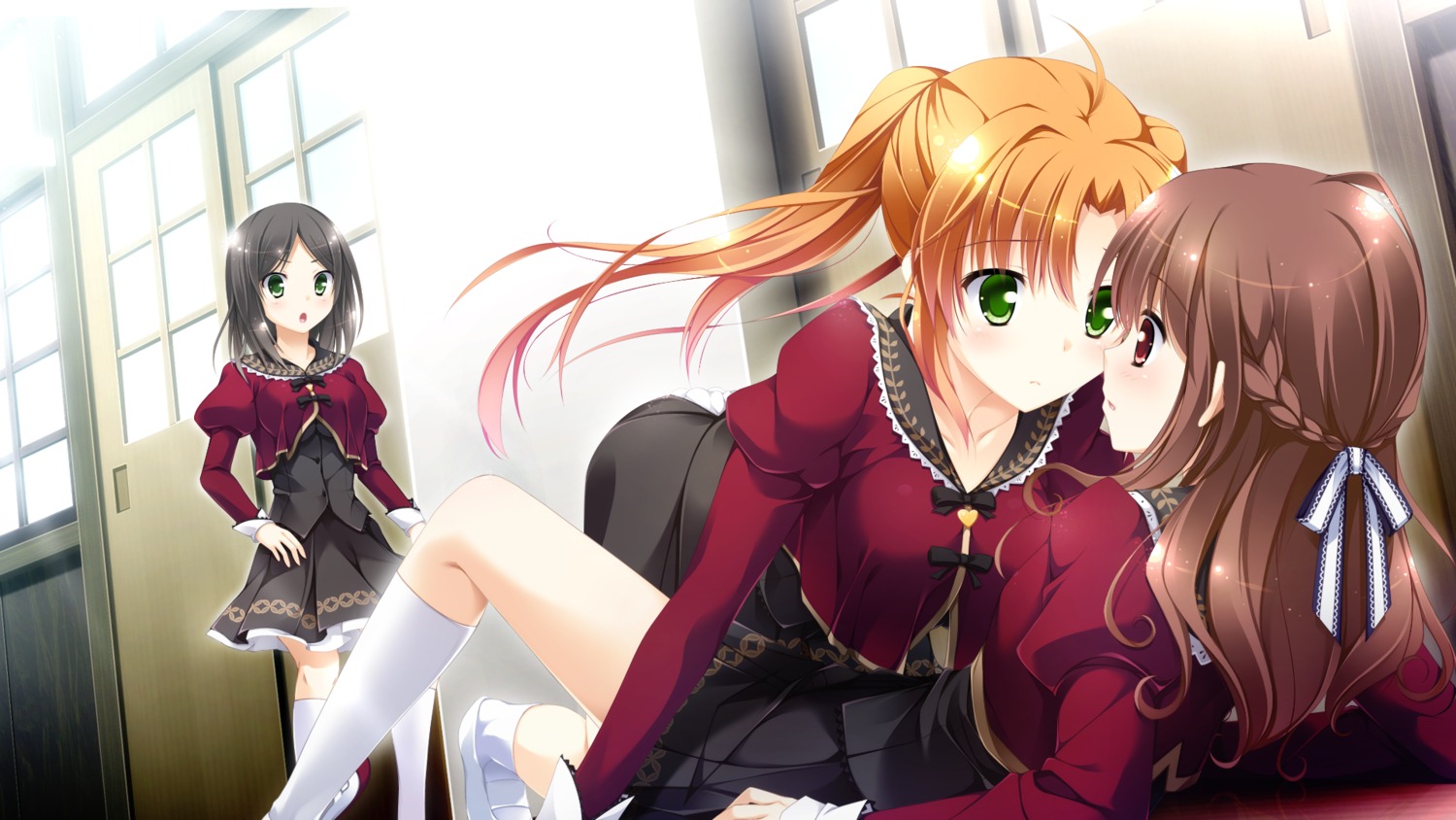 aragaki_wakana, ensemble_(company), futaba_sanako, game_cg, kaniya_shiku, kimishima_ao, mahara_aoi, sakura_mau_otome_no_rondo