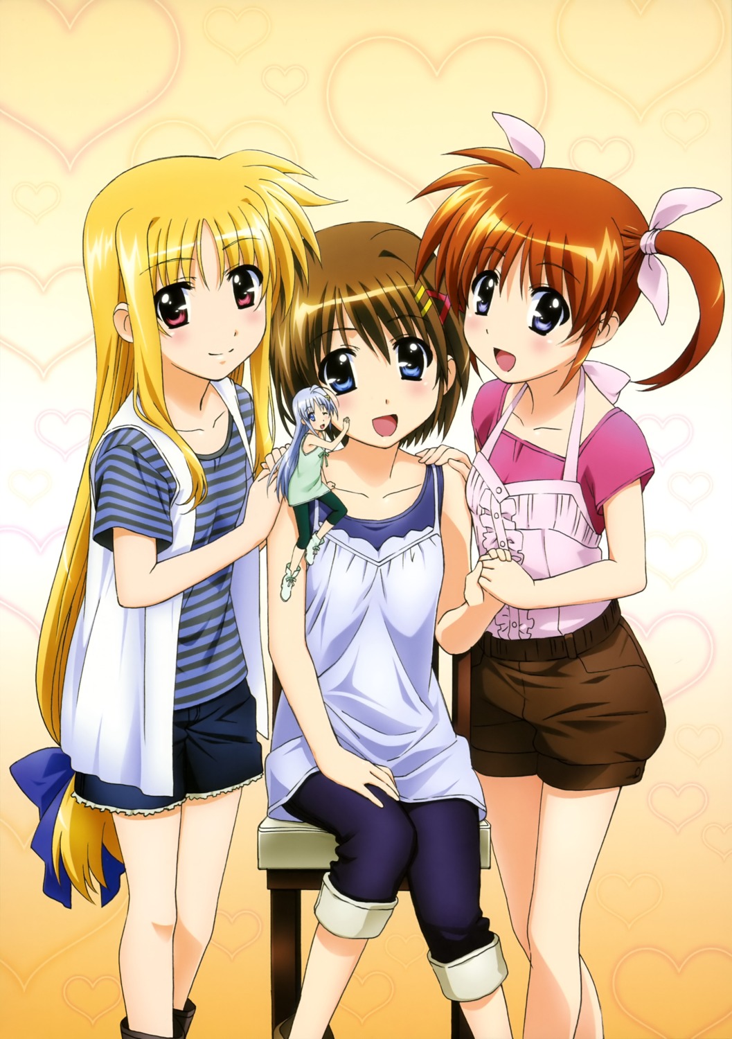 fate_testarossa, mahou_shoujo_lyrical_nanoha, mahou_shoujo_lyrical_nanoha_a's, reinforce_zwei, takamachi_nanoha, yagami_hayate