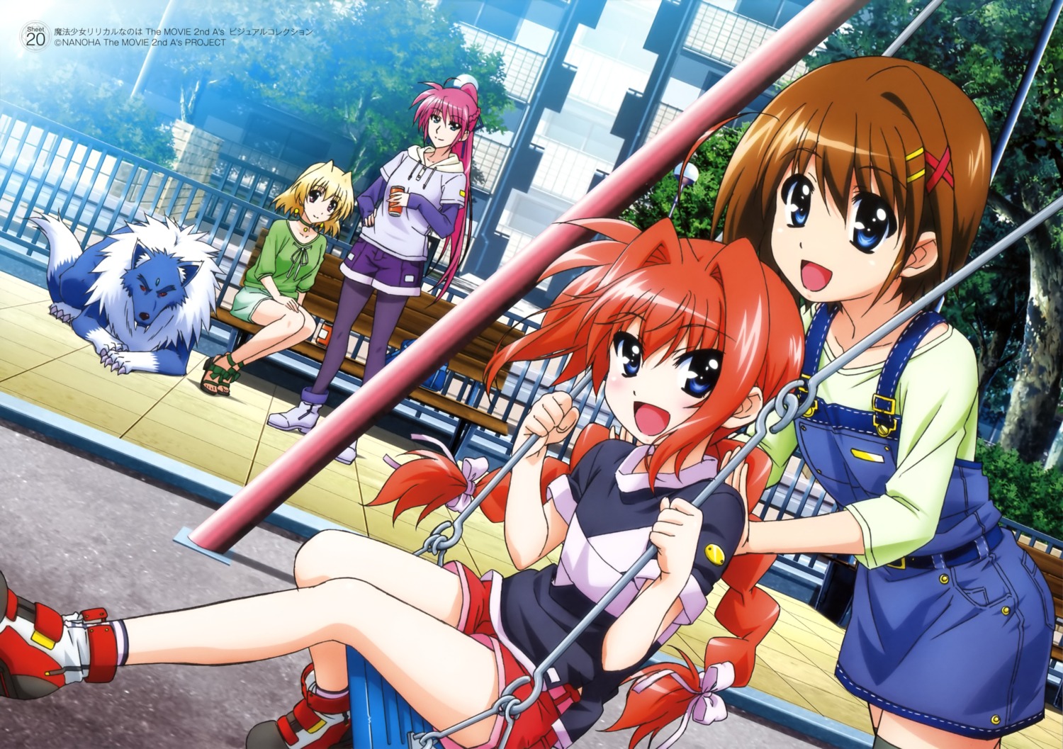 hashimoto_takayoshi, mahou_shoujo_lyrical_nanoha, mahou_shoujo_lyrical_nanoha_a's, shamal, signum, vita, yagami_hayate, zafira