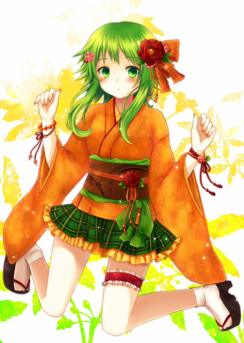 amano_sora, garter, gumi, vocaloid