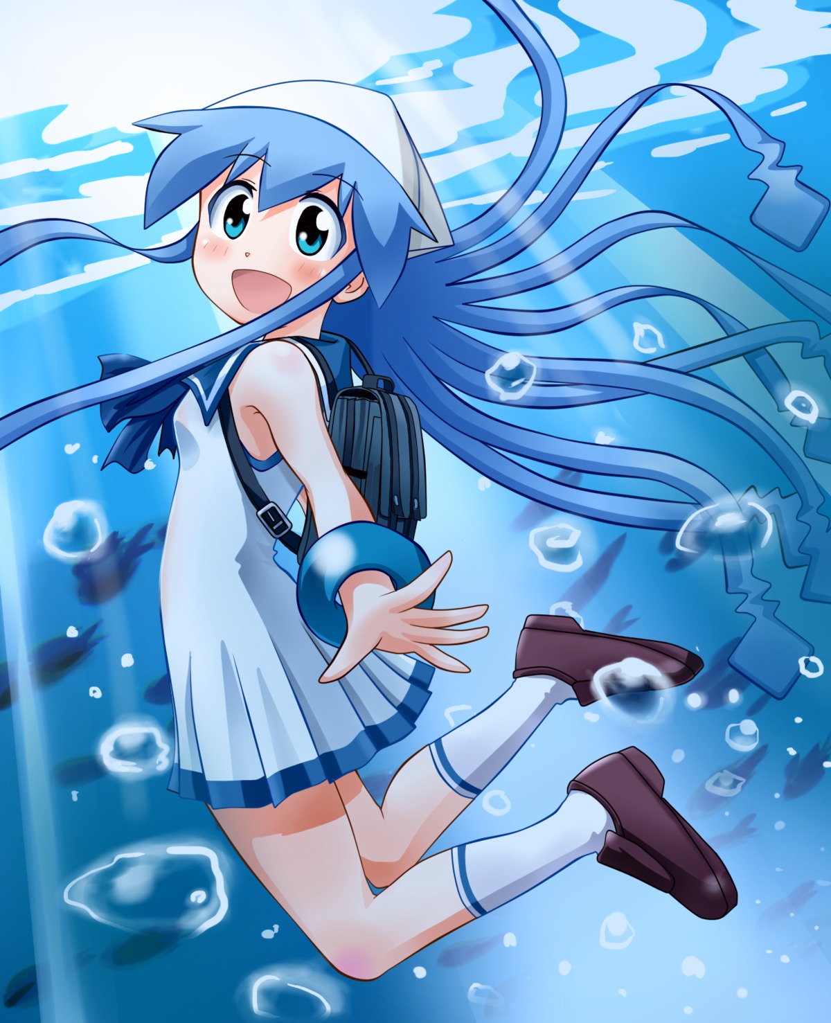 cosplay, ikamusume, nagi_no_asukara, rokushaku_neko, seifuku, shinryaku!_ikamusume