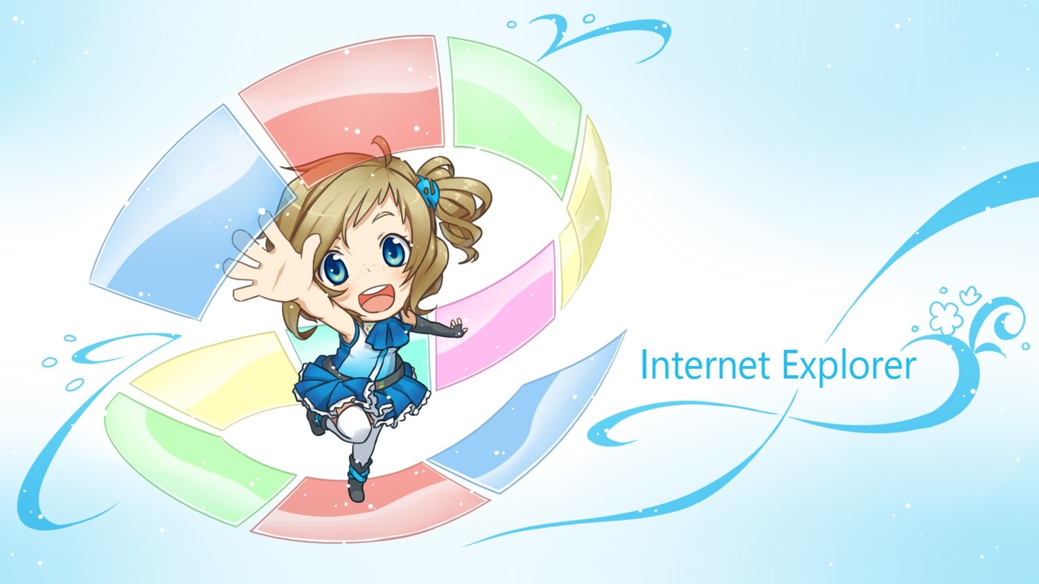 aizawa_inori, chibi, internet_explorer, microsoft, thighhighs, waha_(artist), wallpaper