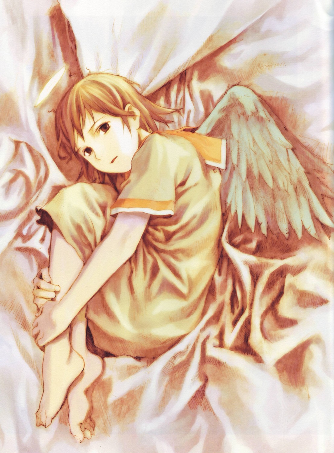 abe_yoshitoshi, haibane_renmei, rakka, wings