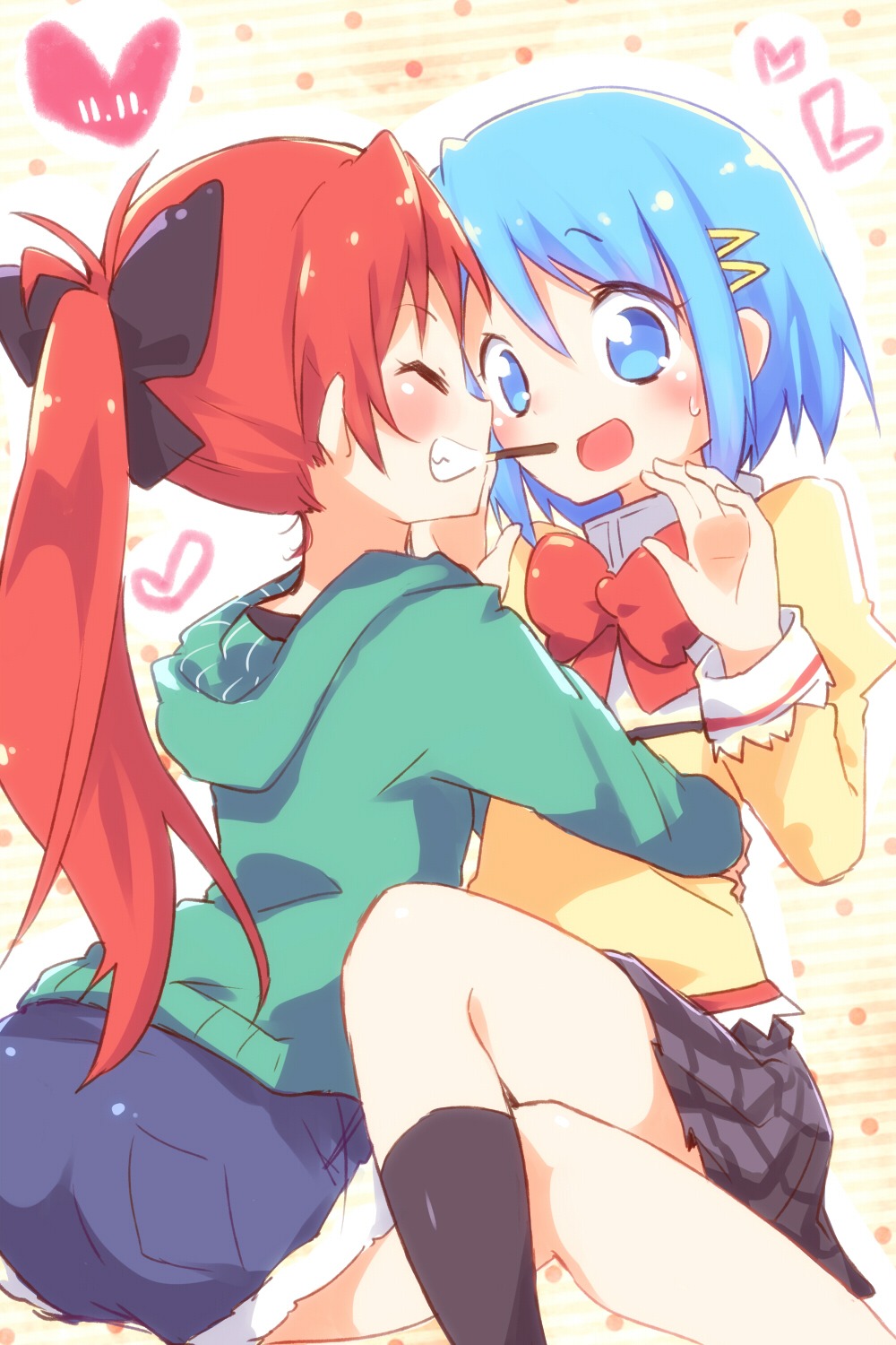ayakashi_(artist), mahou_shoujo_madoka_magica, miki_sayaka, sakura_kyouko, seifuku, yuri