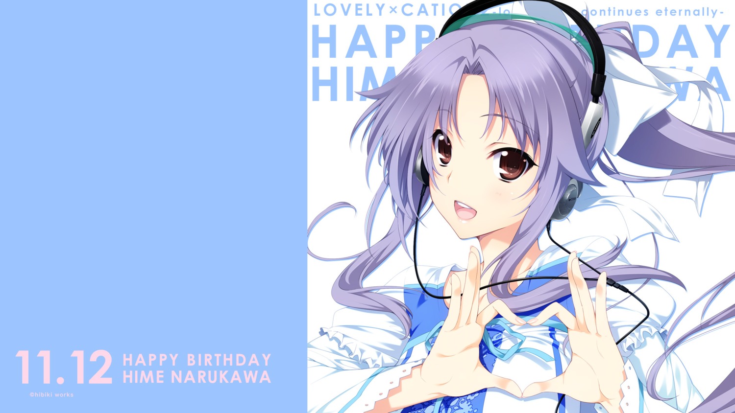 akatsuki-works, headphones, hibiki_works, iizuki_tasuku, lovely_x_cation_2, narukawa_hime, wallpaper