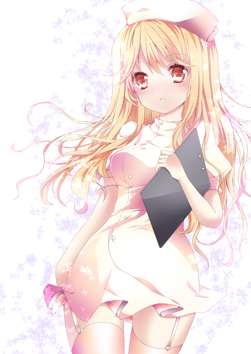 nanase_nao, nurse, stockings, thighhighs