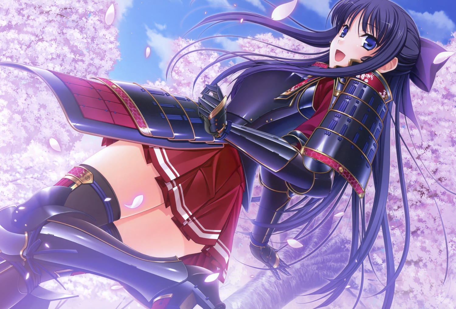 armor, detexted, komori_kei, photoshop, ryuuzouji_akane, thighhighs, walkure_romanze