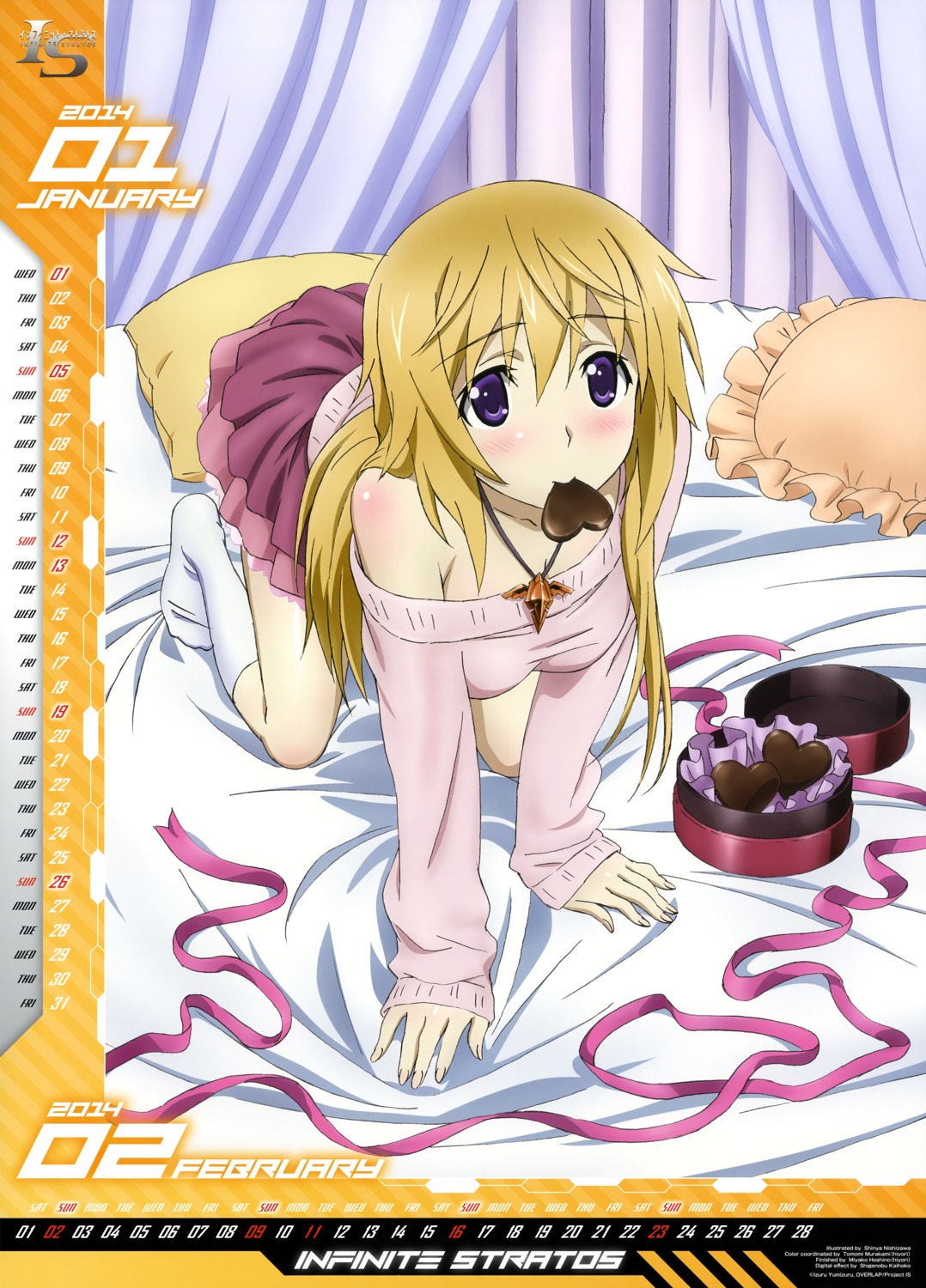 calendar, charlotte_dunois, infinite_stratos, nishizawa_shinya, valentine