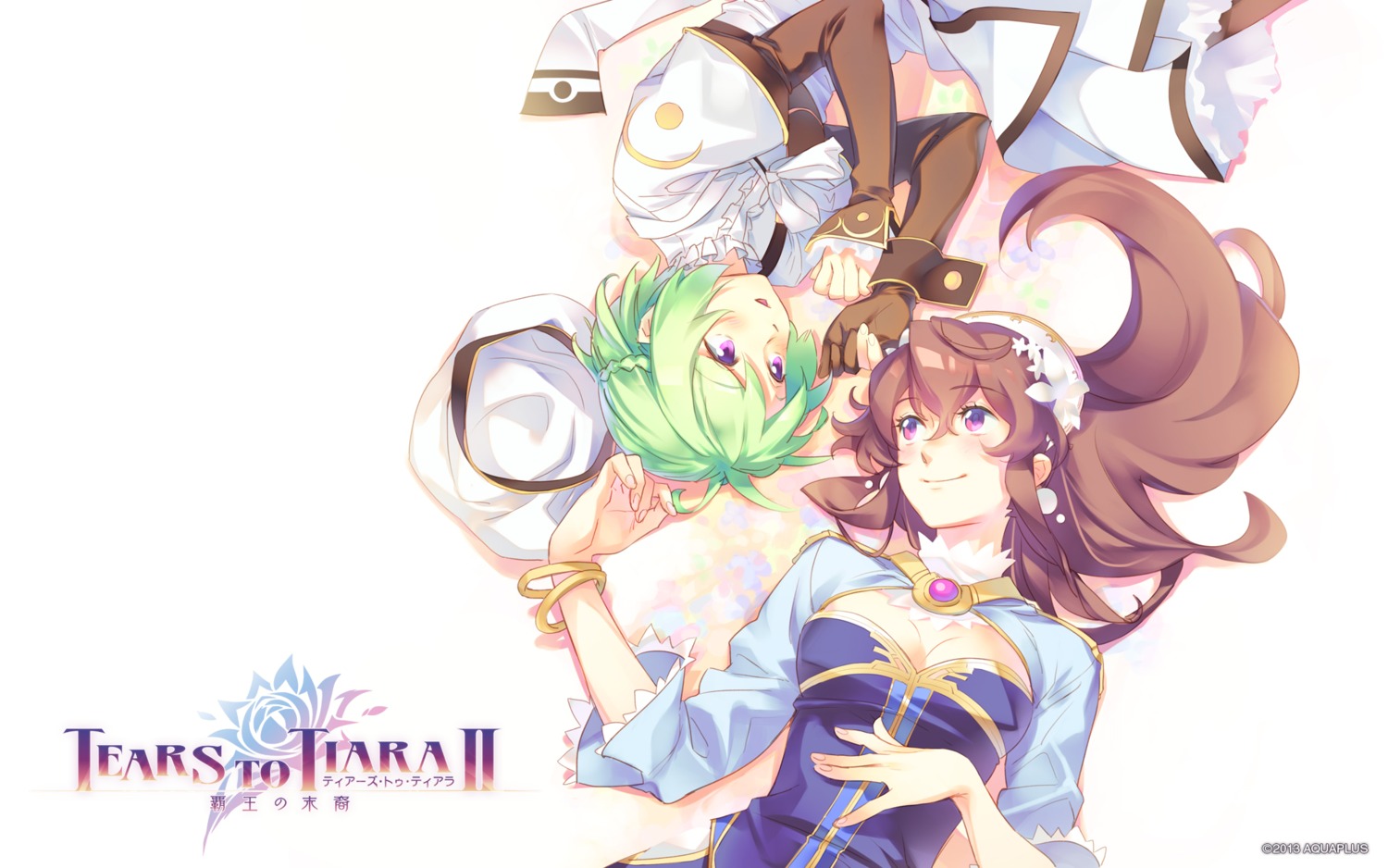 aquaplus, cleavage, daphnis, elissa, honjou_tatami, tears_to_tiara_ii, wallpaper