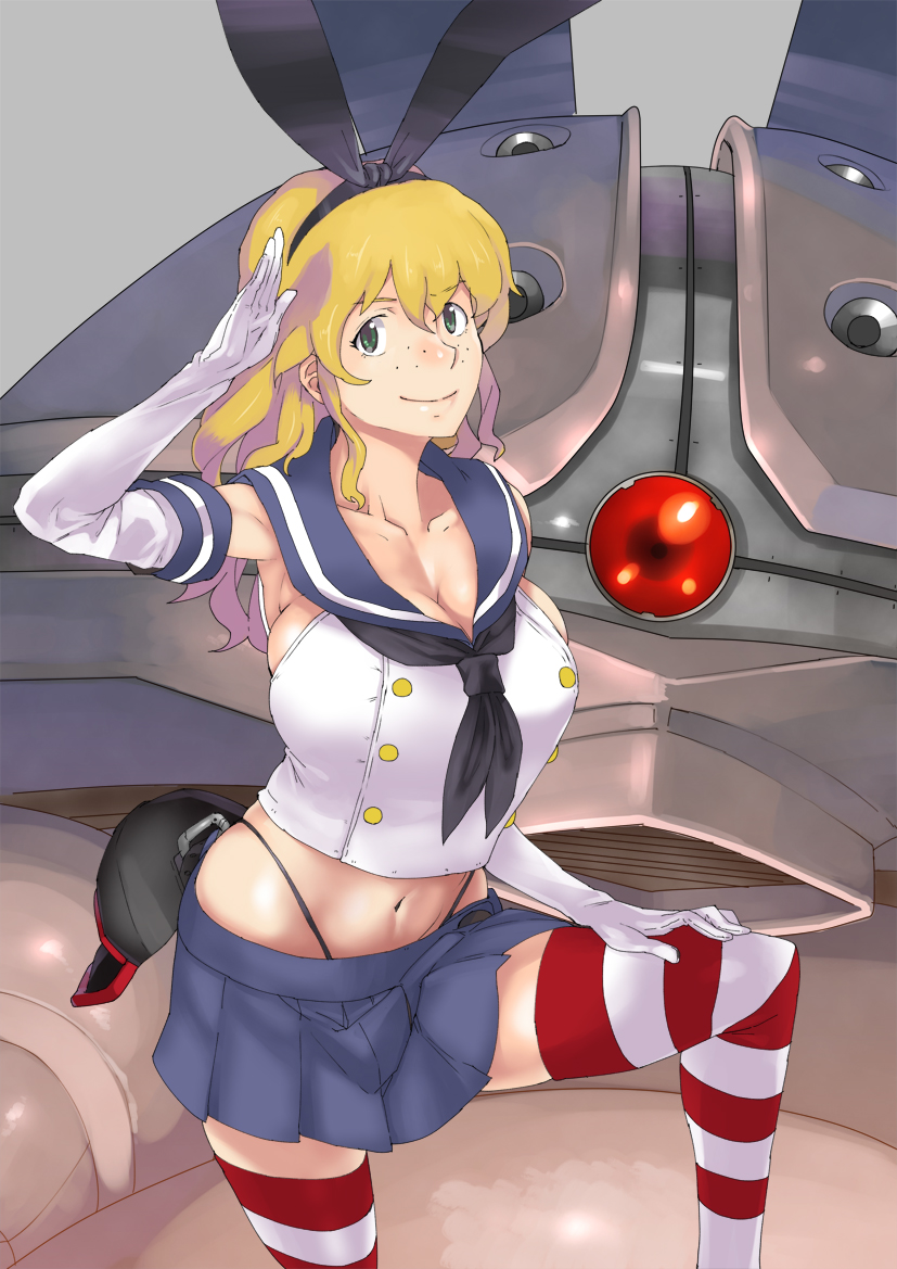 cleavage, cosplay, jack_hamster, kantai_collection, thighhighs