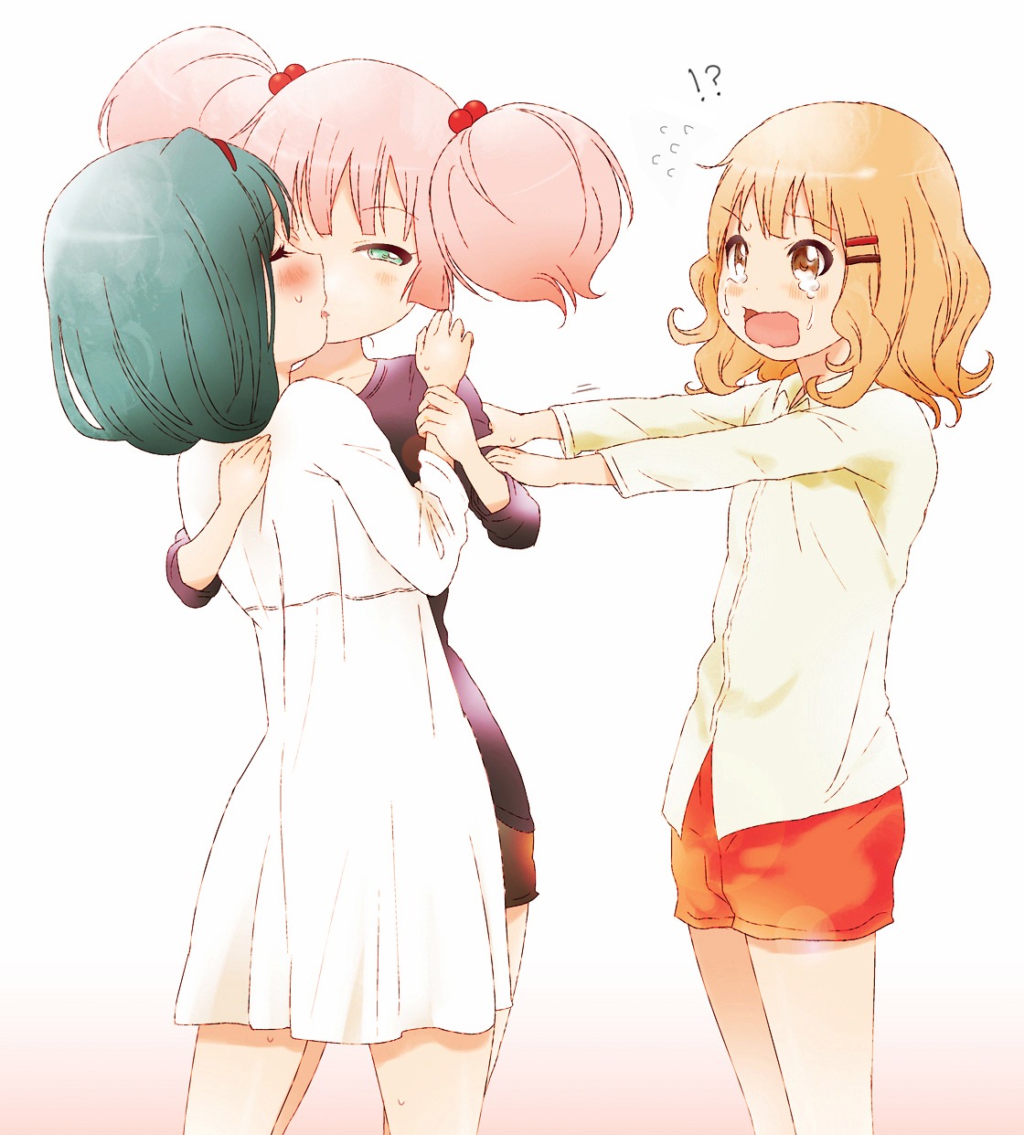 baka_neko, furutani_himawari, oomuro_sakurako, yoshikawa_chinatsu, yuri, yuru_yuri
