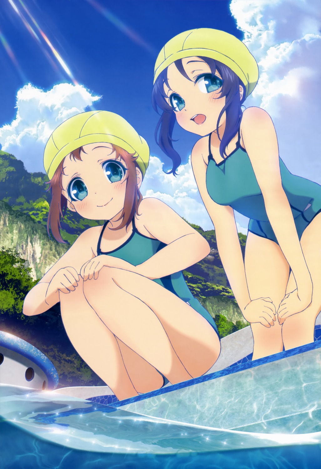 hiradaira_chisaki, kawatsura_kousuke, mukaido_manaka, nagi_no_asukara, swimsuits