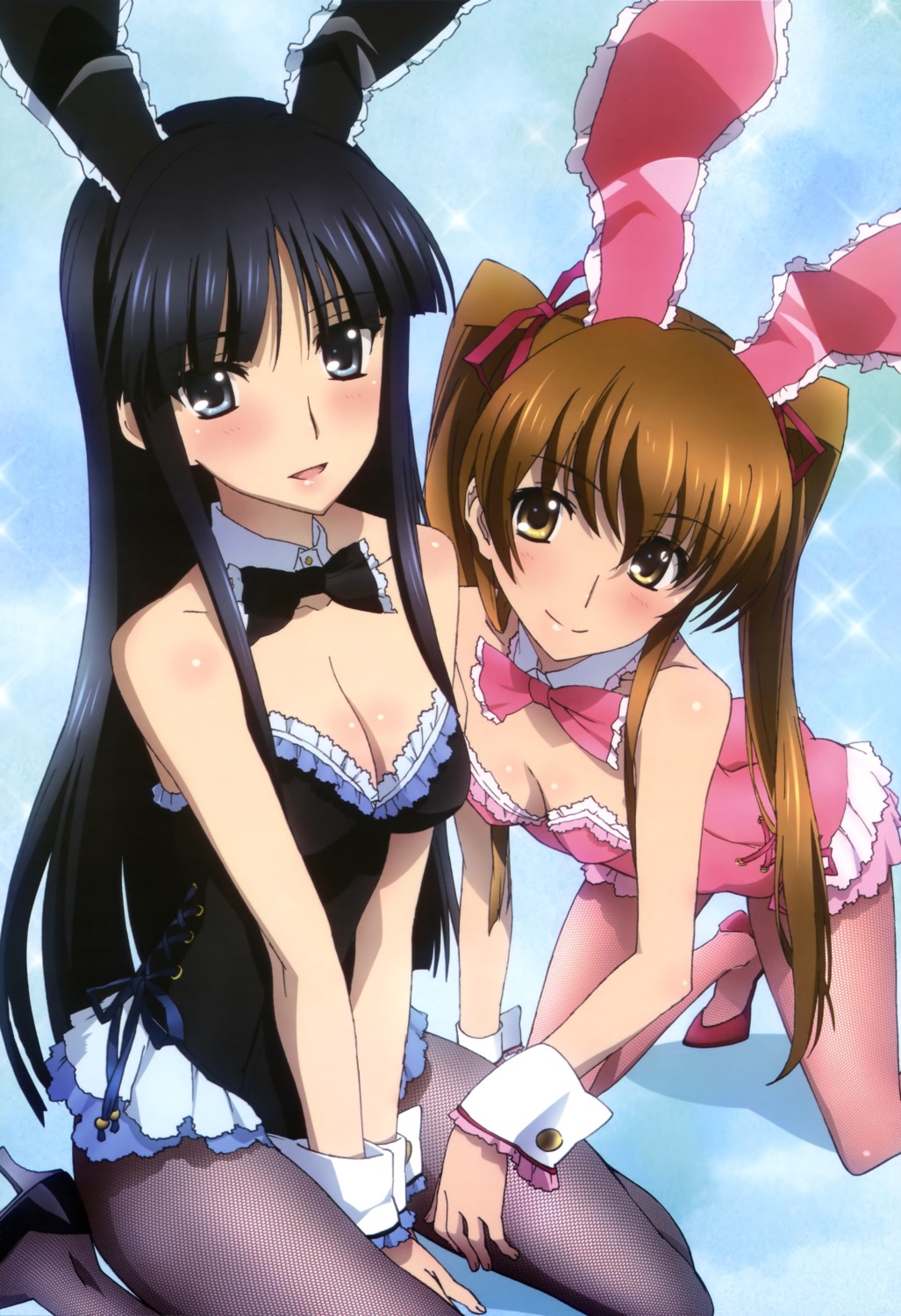 animal_ears, bunny_ears, bunny_girl, cleavage, fishnets, kabashima_yousuke, ogiso_setsuna, pantyhose