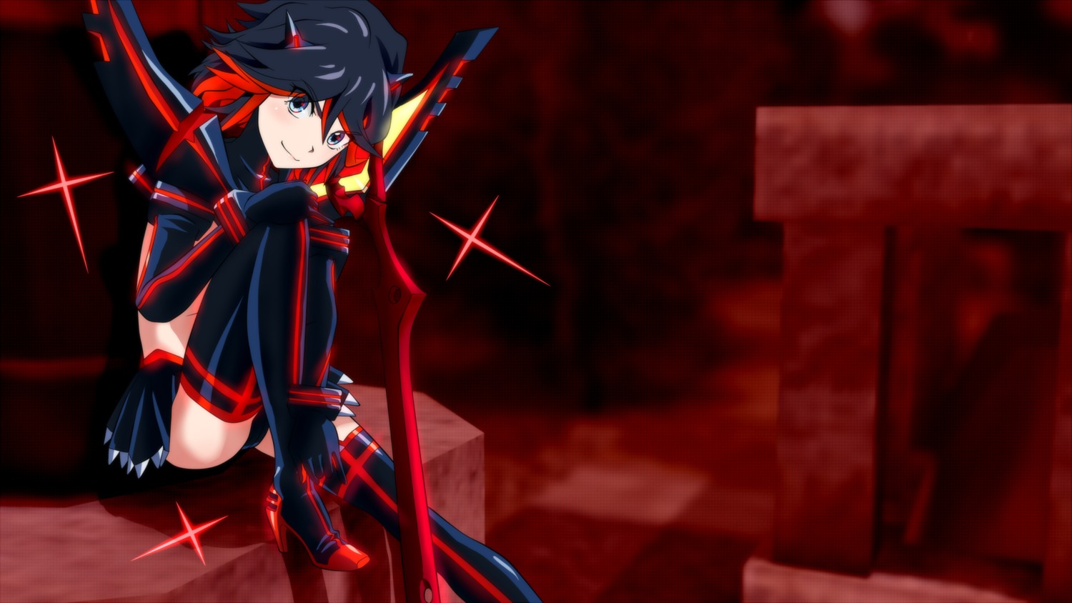 genya_(genya67), kill_la_kill, matoi_ryuuko, senketsu, sword, thighhighs
