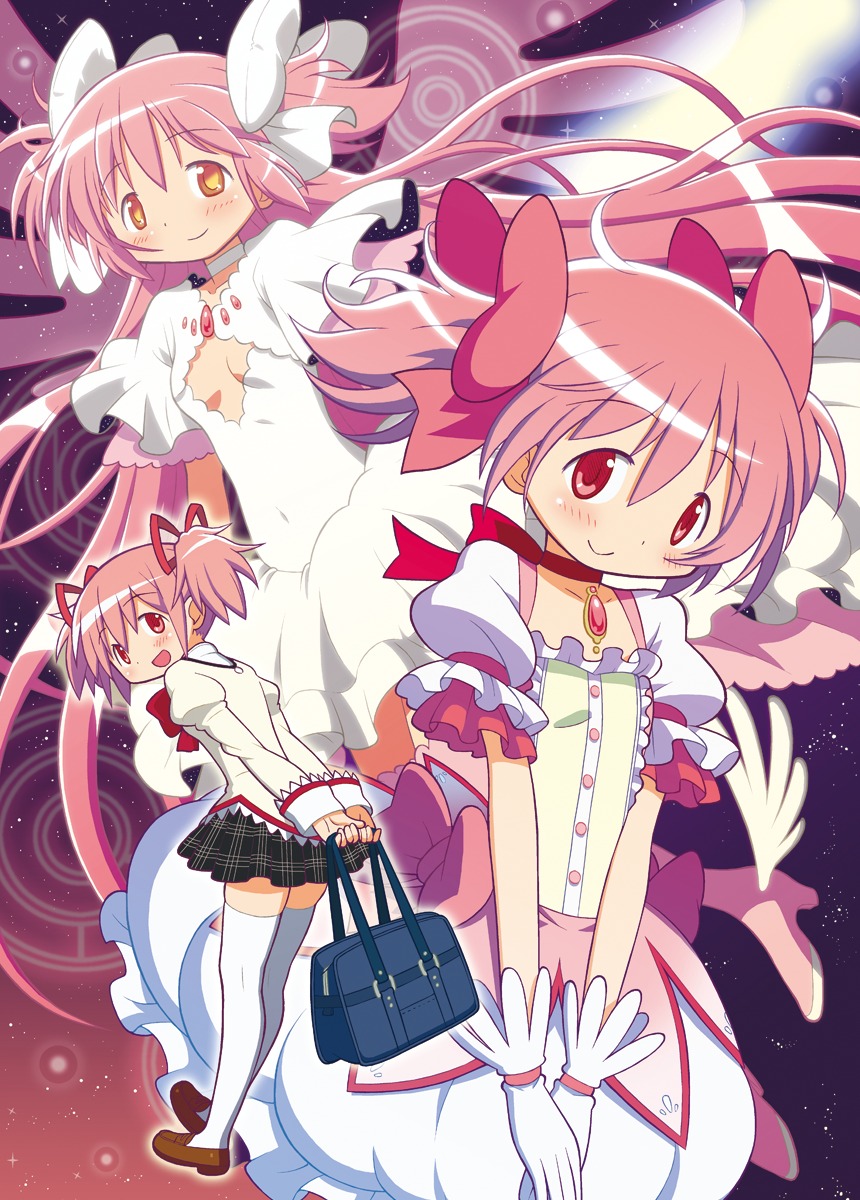 gecchu, kaname_madoka, mahou_shoujo_madoka_magica, seifuku, thighhighs, ultimate_madoka, wings